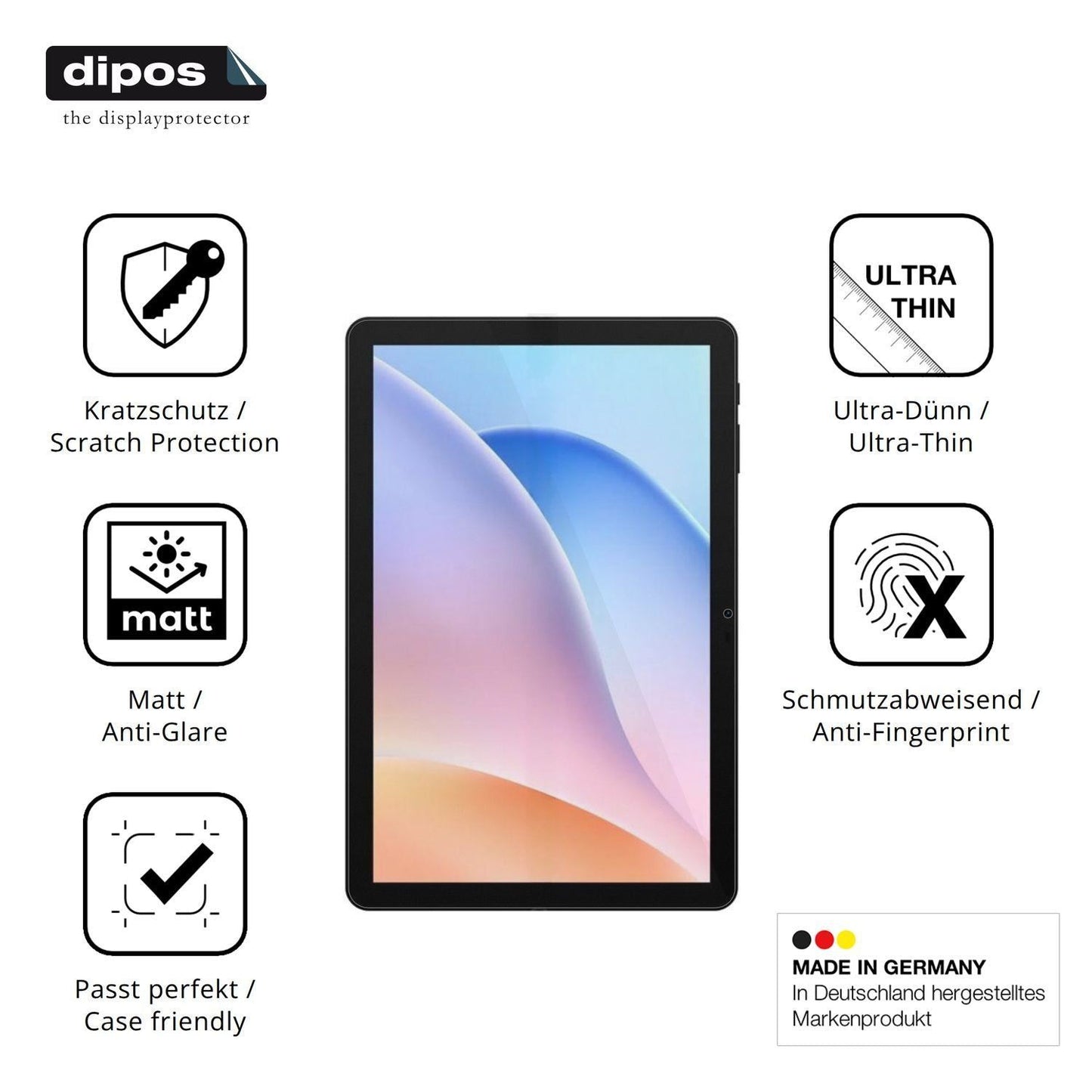 2x Schutzfolie matt für Pockam P10 Pro Display-Sch (7)