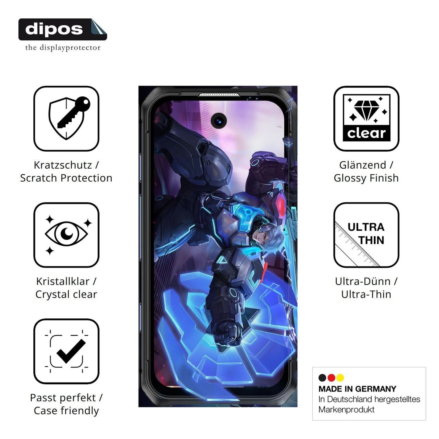 4x Schutzfolie klar für BLKE S Maxo Display-Schutz (7)