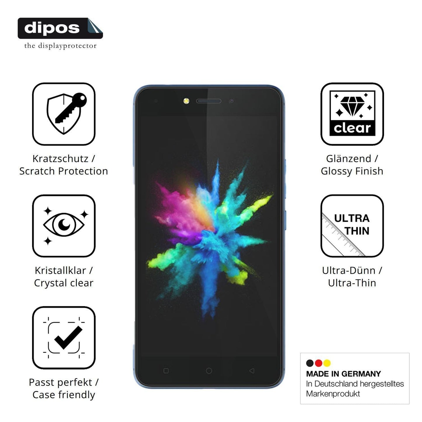4x Schutzfolie klar für Tecno Pouvoir 1 Display-Sc (7)
