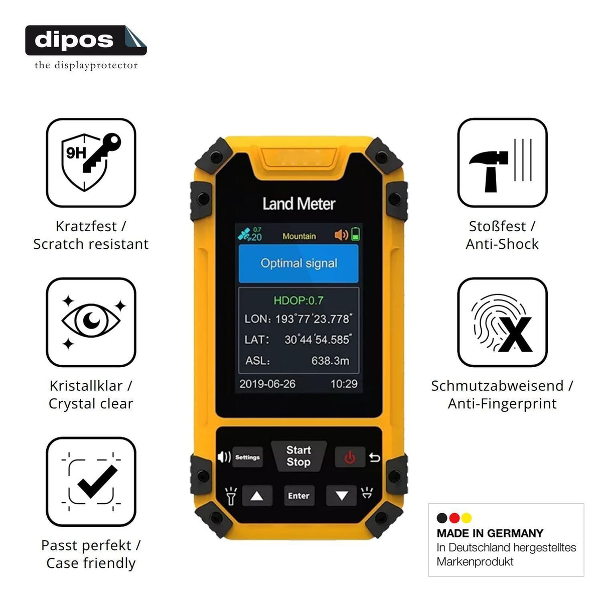 2x 9H Schutzfolie für TIKATARER GPS-Flächenmessger (7)