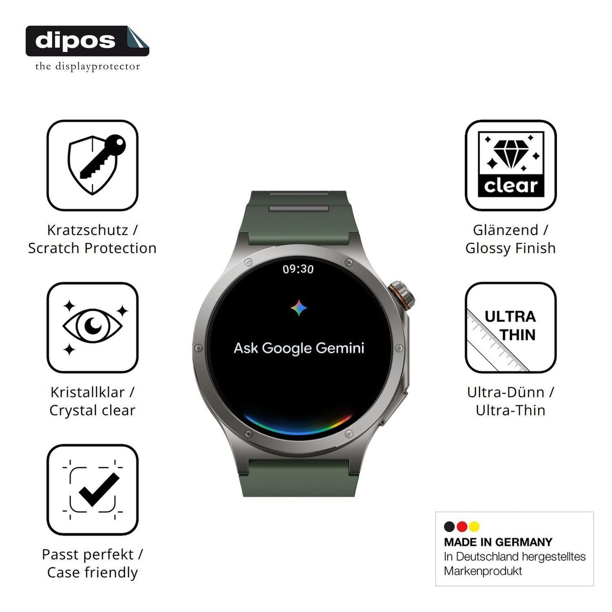6x Schutzfolie klar für OnePlus Watch 4 Display-Sc (7)