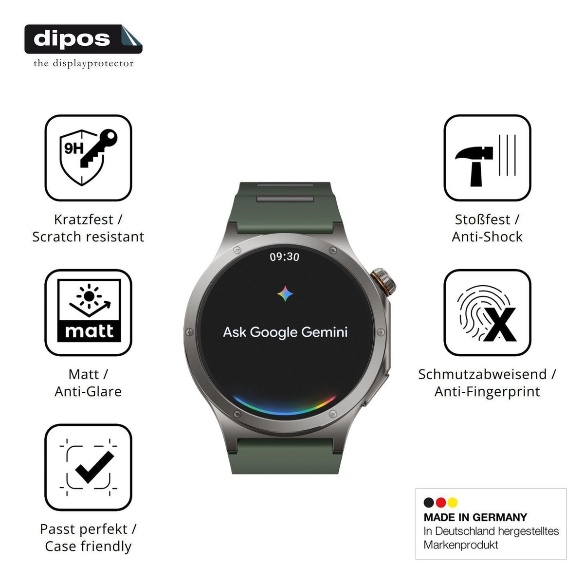 2x 9H Schutzfolie matt für OnePlus Watch 4 Panzerf (7)
