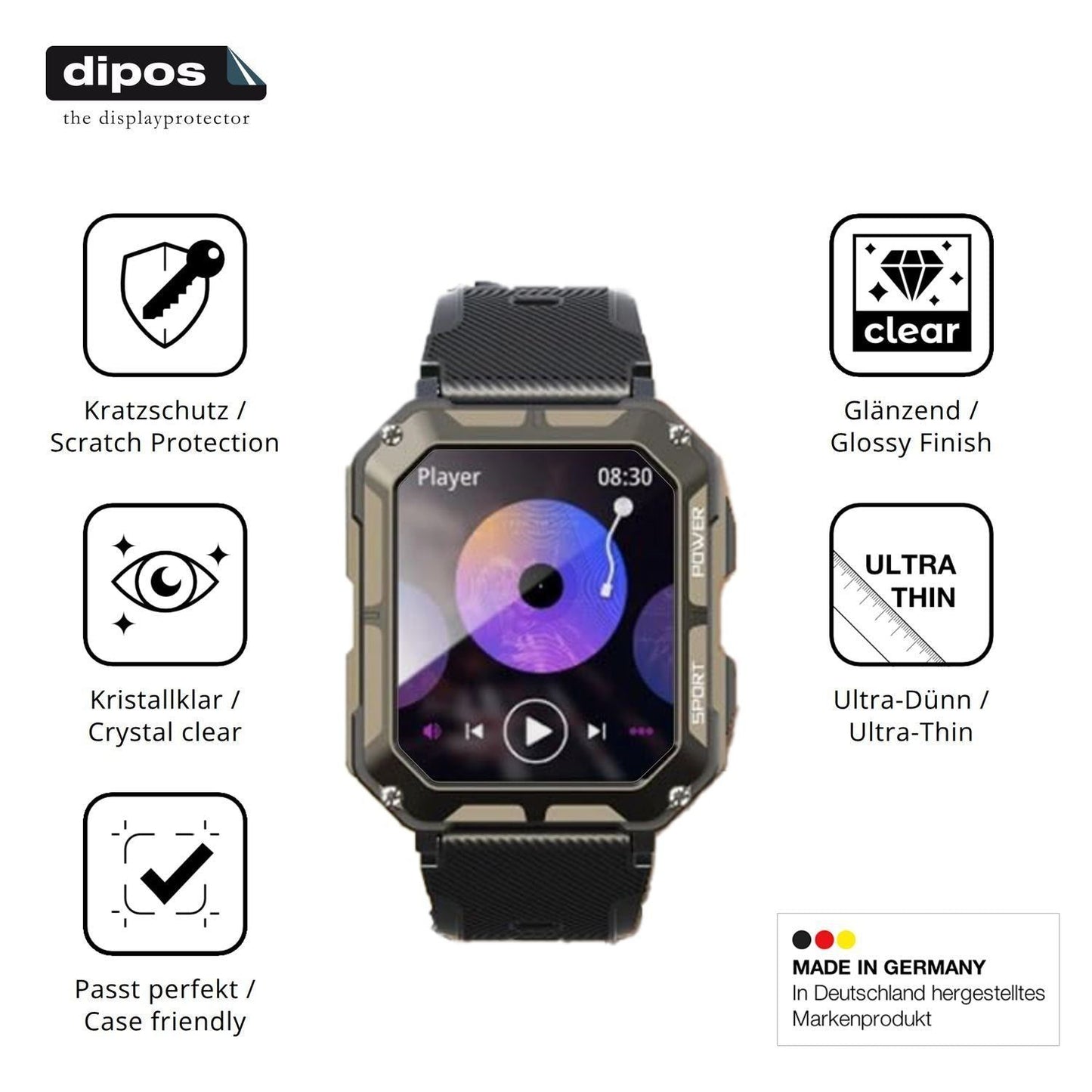 6x Schutzfolie klar für Faeymth C20 Pro Display-Sc (7)