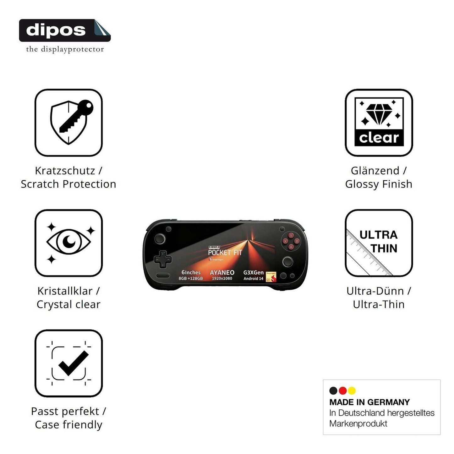 2x Schutzfolie klar für AYANEO Pocket FIT Display- (7)