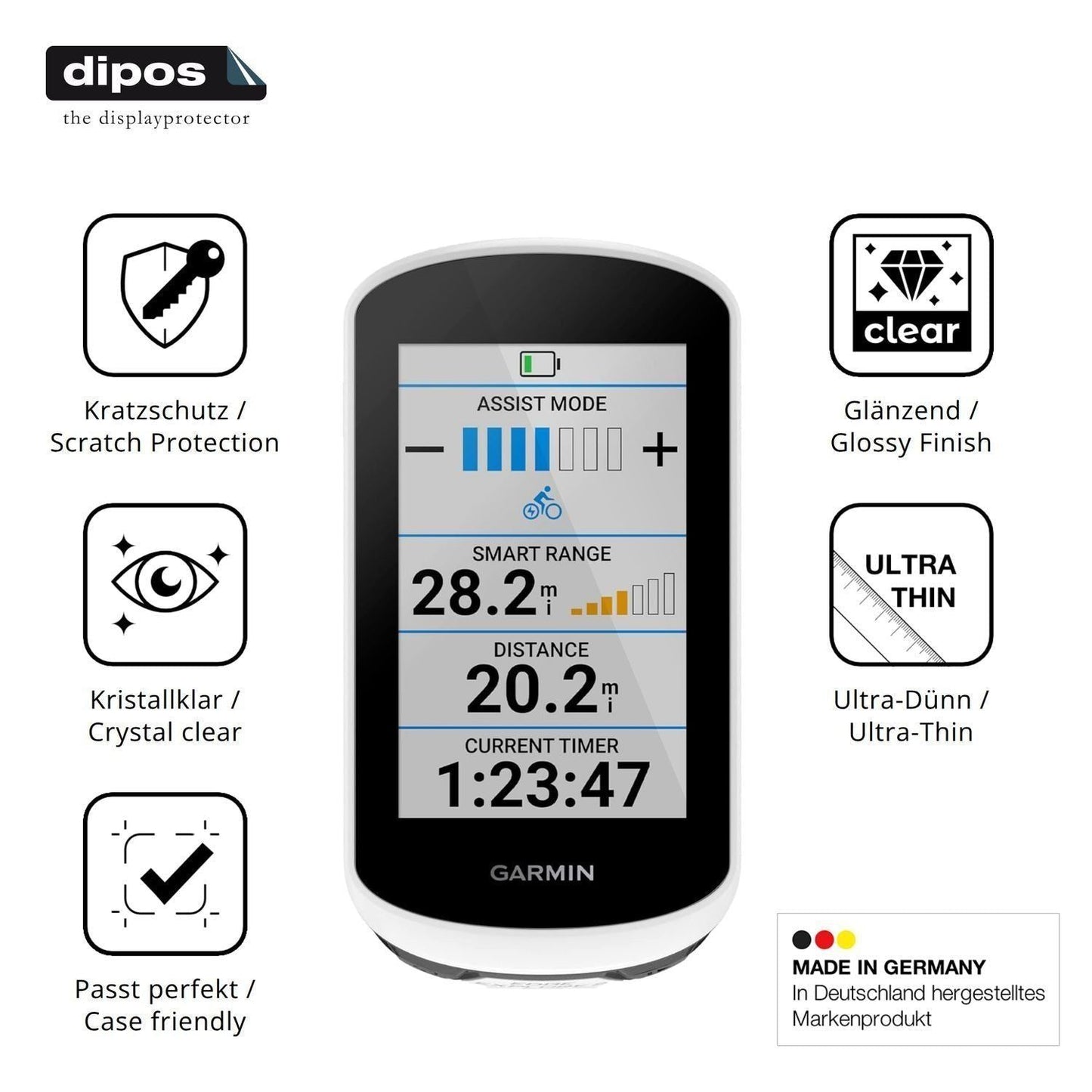 2x Schutzfolie klar für Garmin Edge Explore 2 Powe (7)
