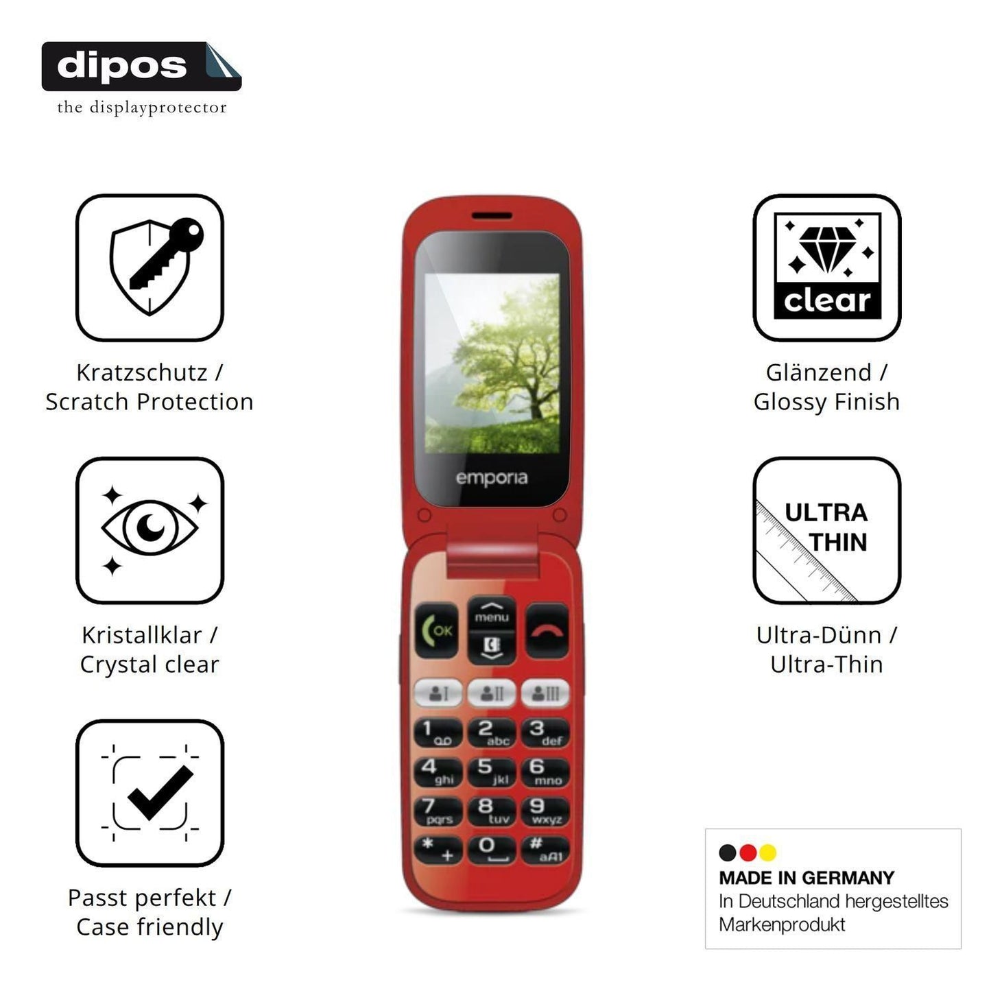 4x Schutzfolie klar für Emporia One Display-Schutz (7)