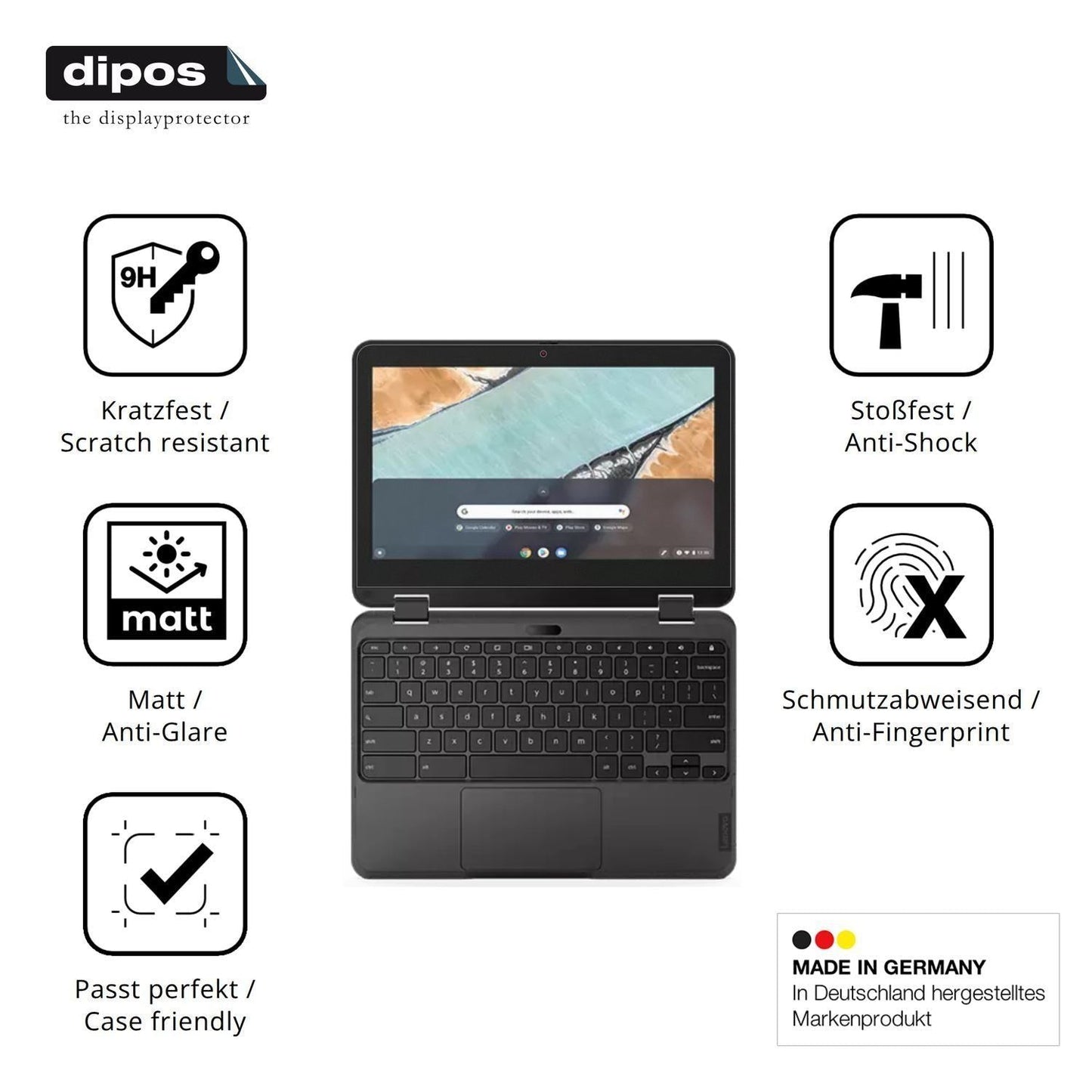 2x 9H Schutzfolie matt für Lenovo 300e Chromebook (7)