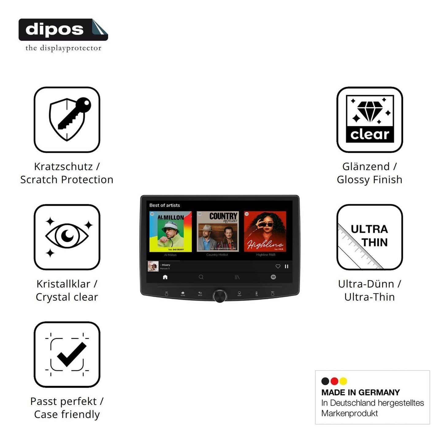 2x Schutzfolie klar für Eonon UX6SK2-PLUS Display- (7)