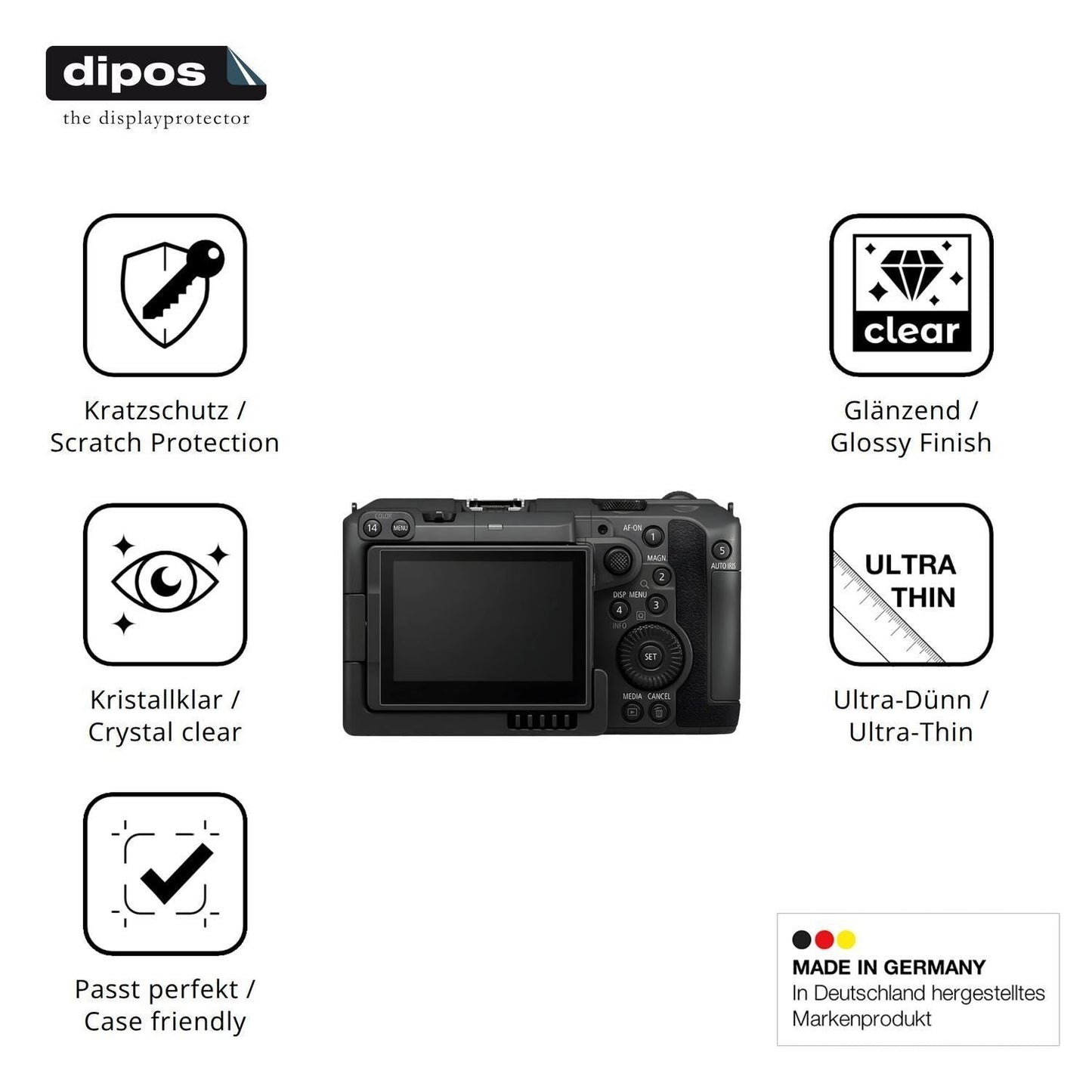 4x Schutzfolie klar für Canon EOS C50 Display-Schu (7)