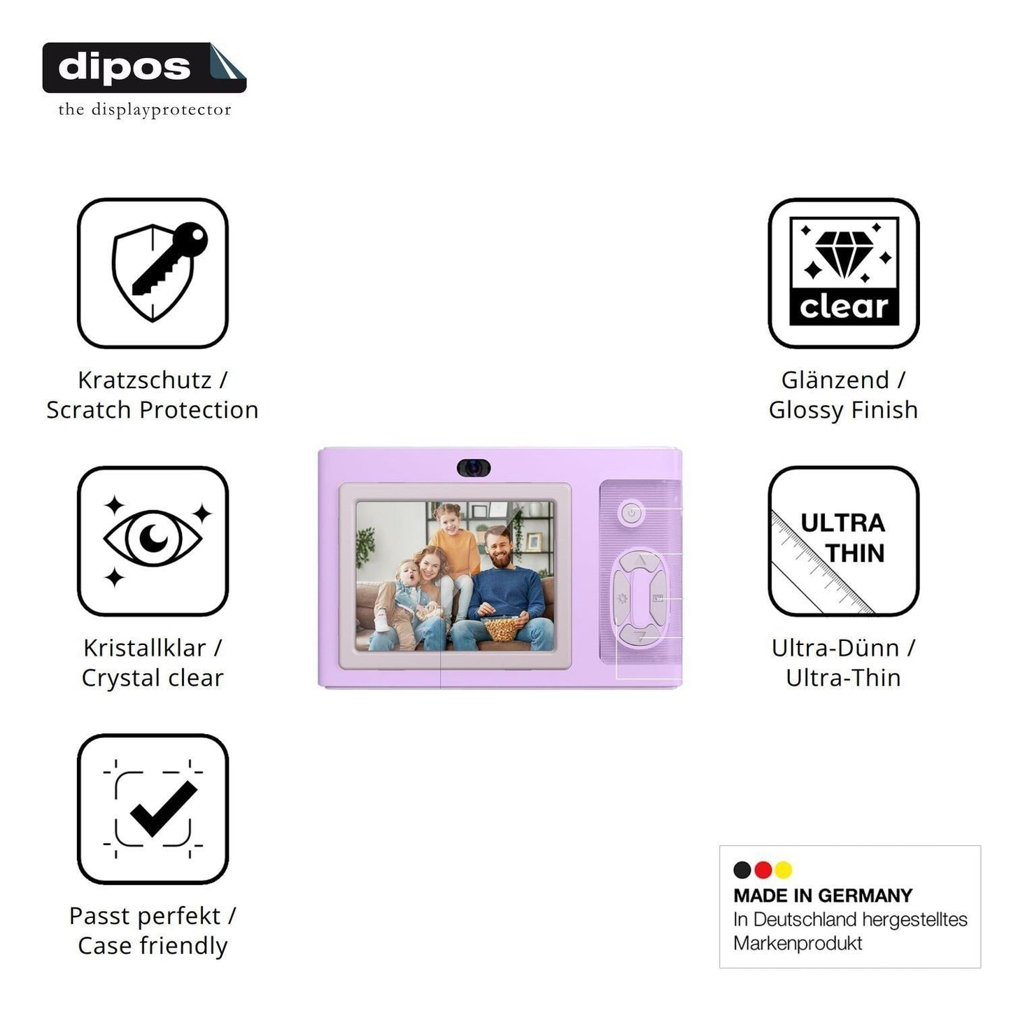4x Schutzfolie klar für ARNSSIEN Y2 Display-Schutz (7)