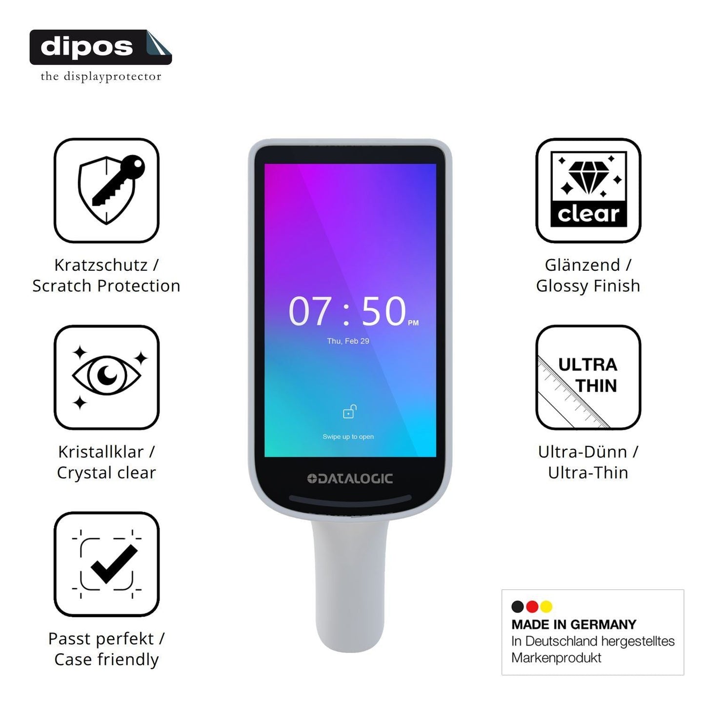 4x Schutzfolie klar für Datalogic Joya Smart Smart (7)
