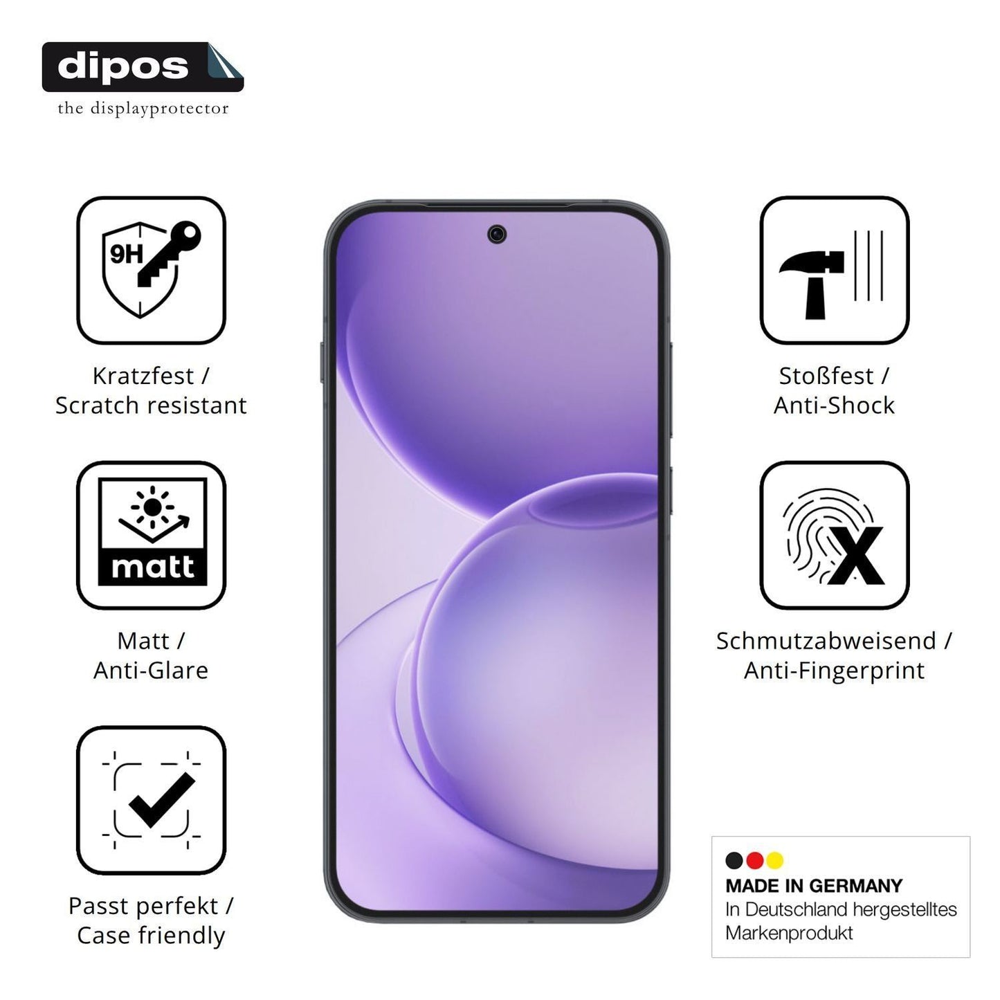 2x 9H Schutzfolie matt für Oppo Reno16 Panzerfolie (7)