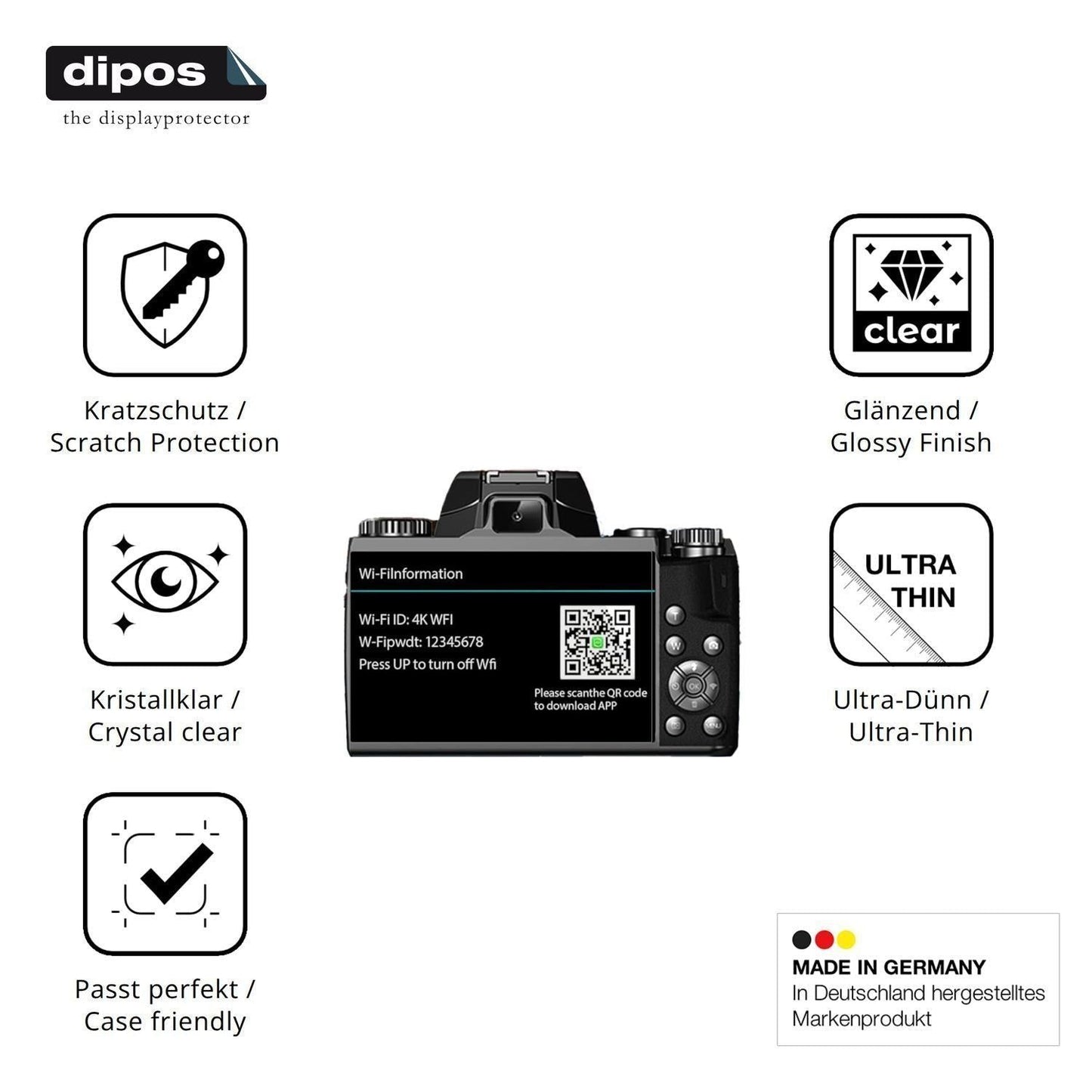 4x Schutzfolie klar für Fine Life Pro W5 Display-S (7)