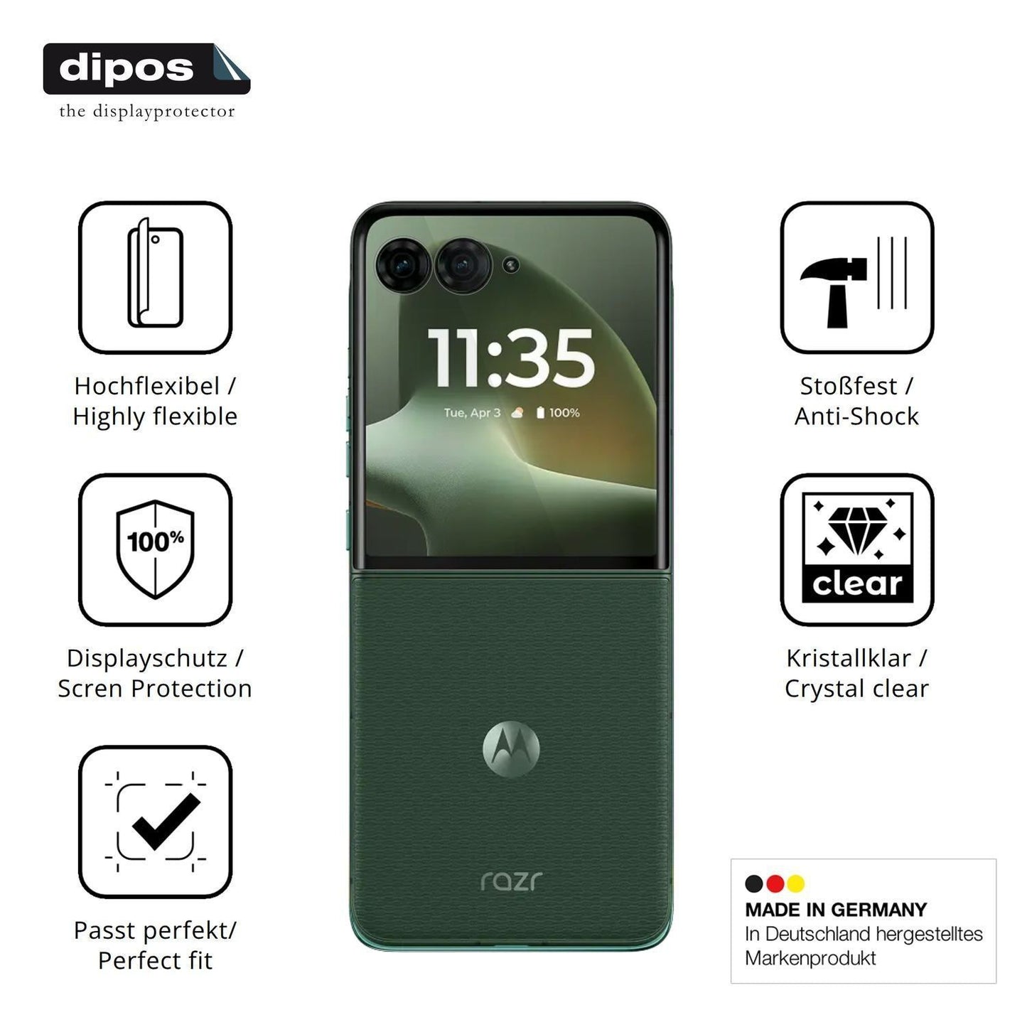 2x 3D Full Cover Schutzfolie für Motorola Razr 70 (7)