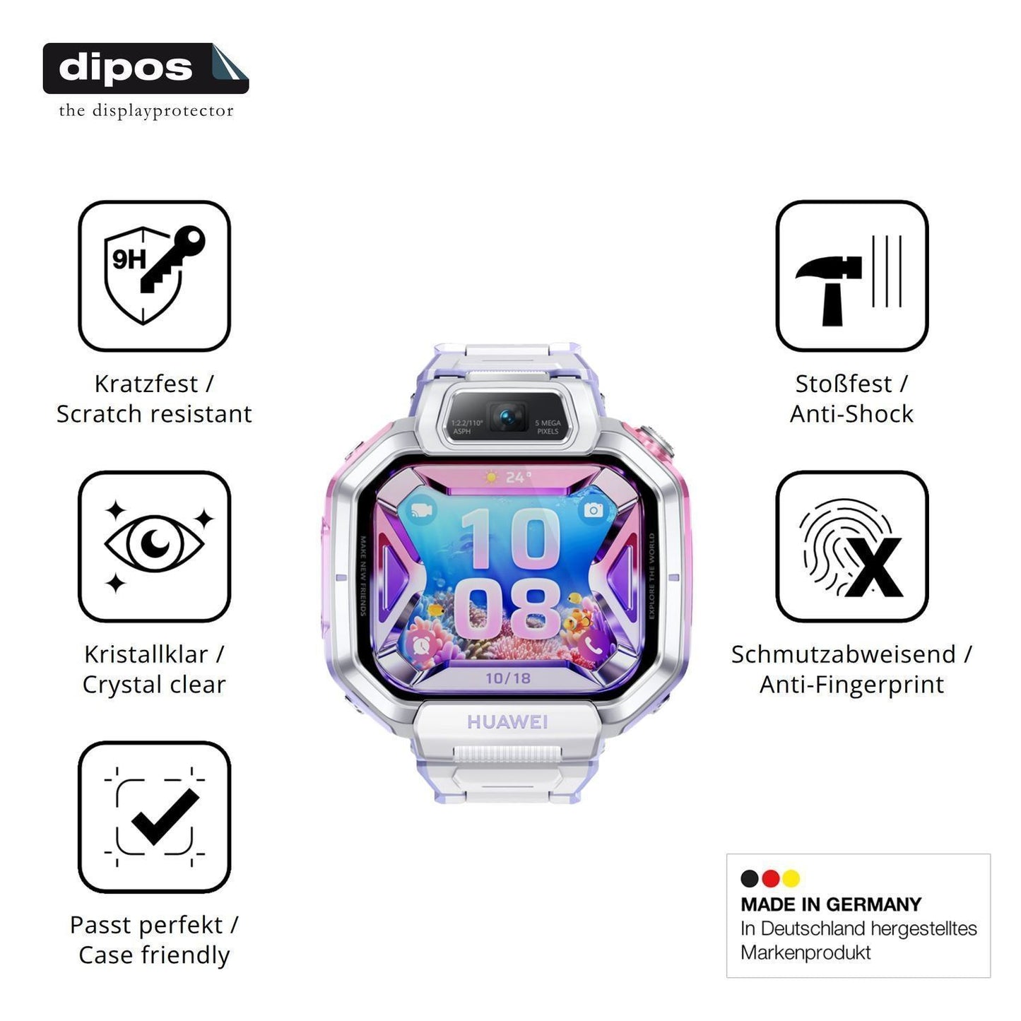 2x 9H Schutzfolie für Huawei Watch Kids X1 Pro Pan (7)