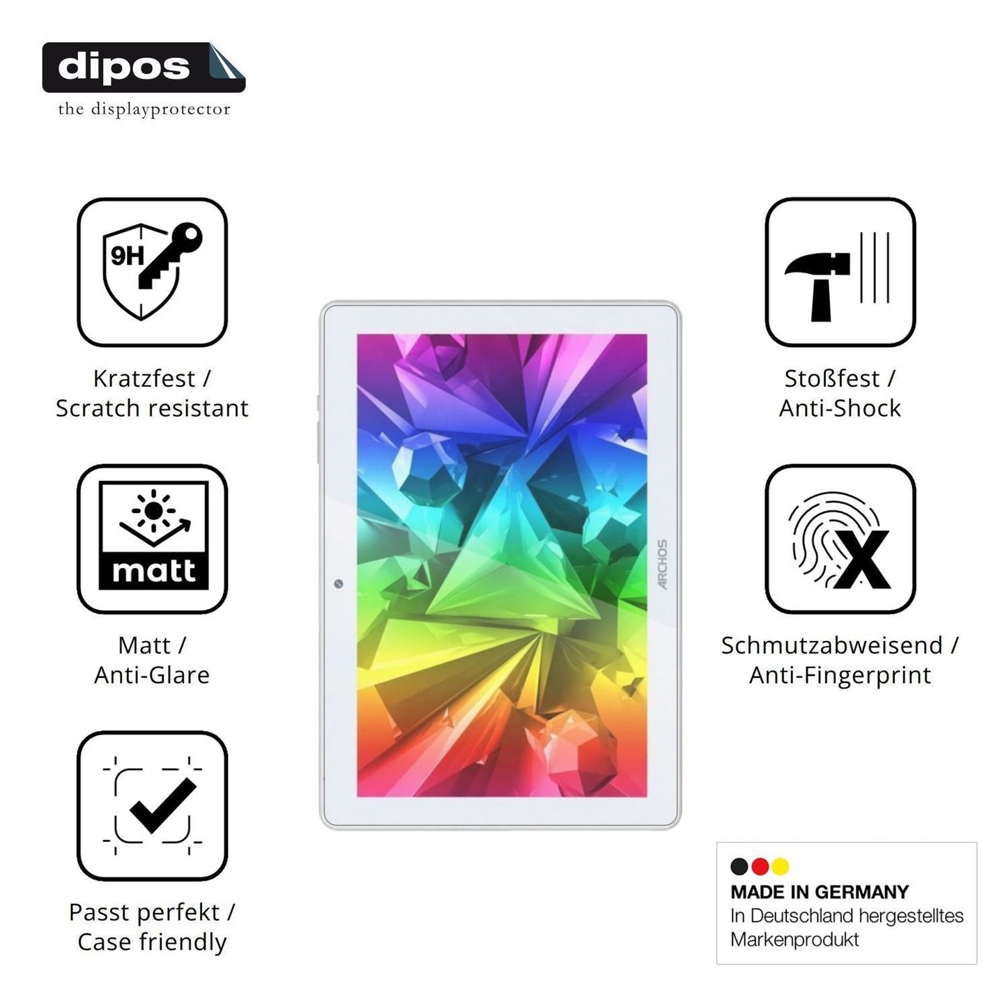 2x 9H Schutzfolie matt für Archos T101 FHD 4G Ultr (7)