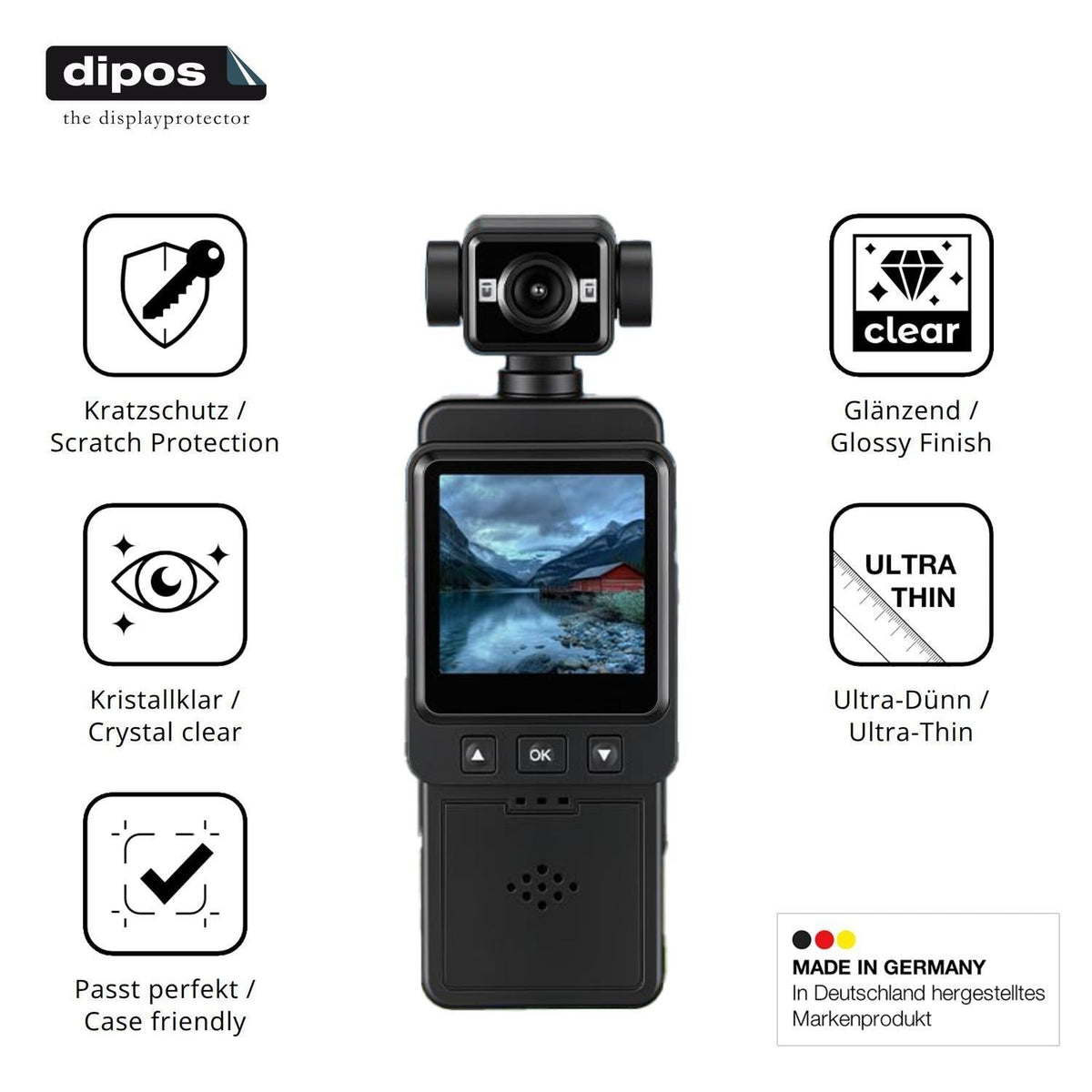 4x Schutzfolie klar für Zymblingst Mini Body-Cam 4 (7)