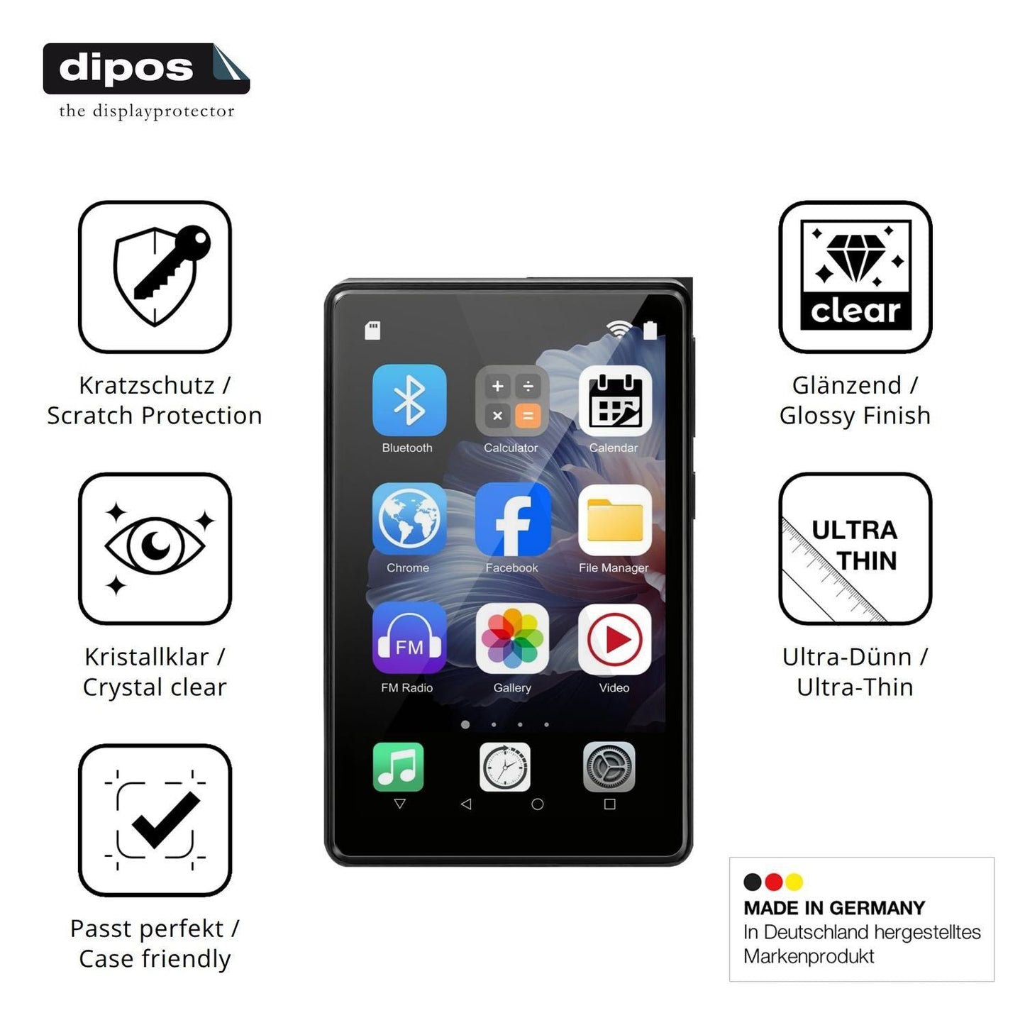 4x Schutzfolie klar für Taichaeu M9 Display-Schutz (7)