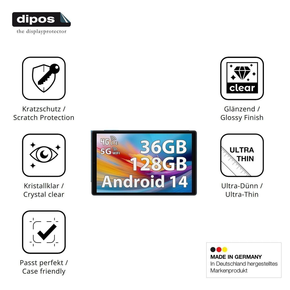 2x Schutzfolie klar für PIXGOOD L60 Display-Schutz (7)