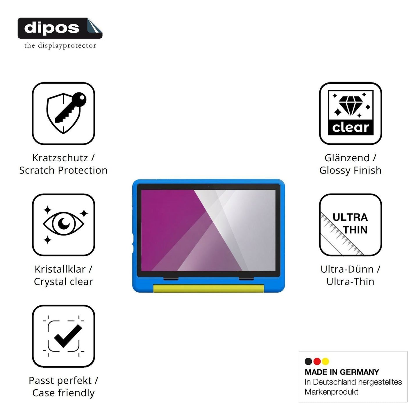 2x Schutzfolie klar für Laptok KT1016 Display-Schu (7)
