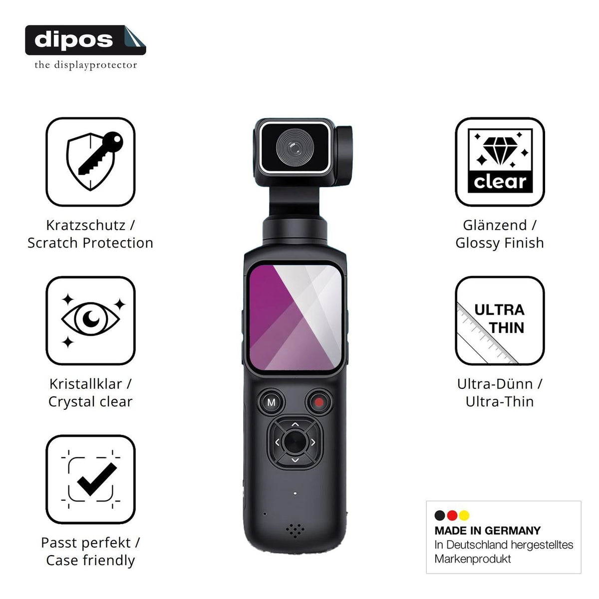 4x Schutzfolie klar für LAMA HJD05 Display-Schutzf (7)