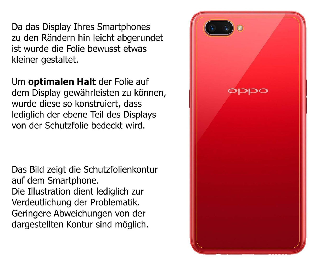 6x Schutzfolie klar für OPPO A3S Rückseite Display (5)
