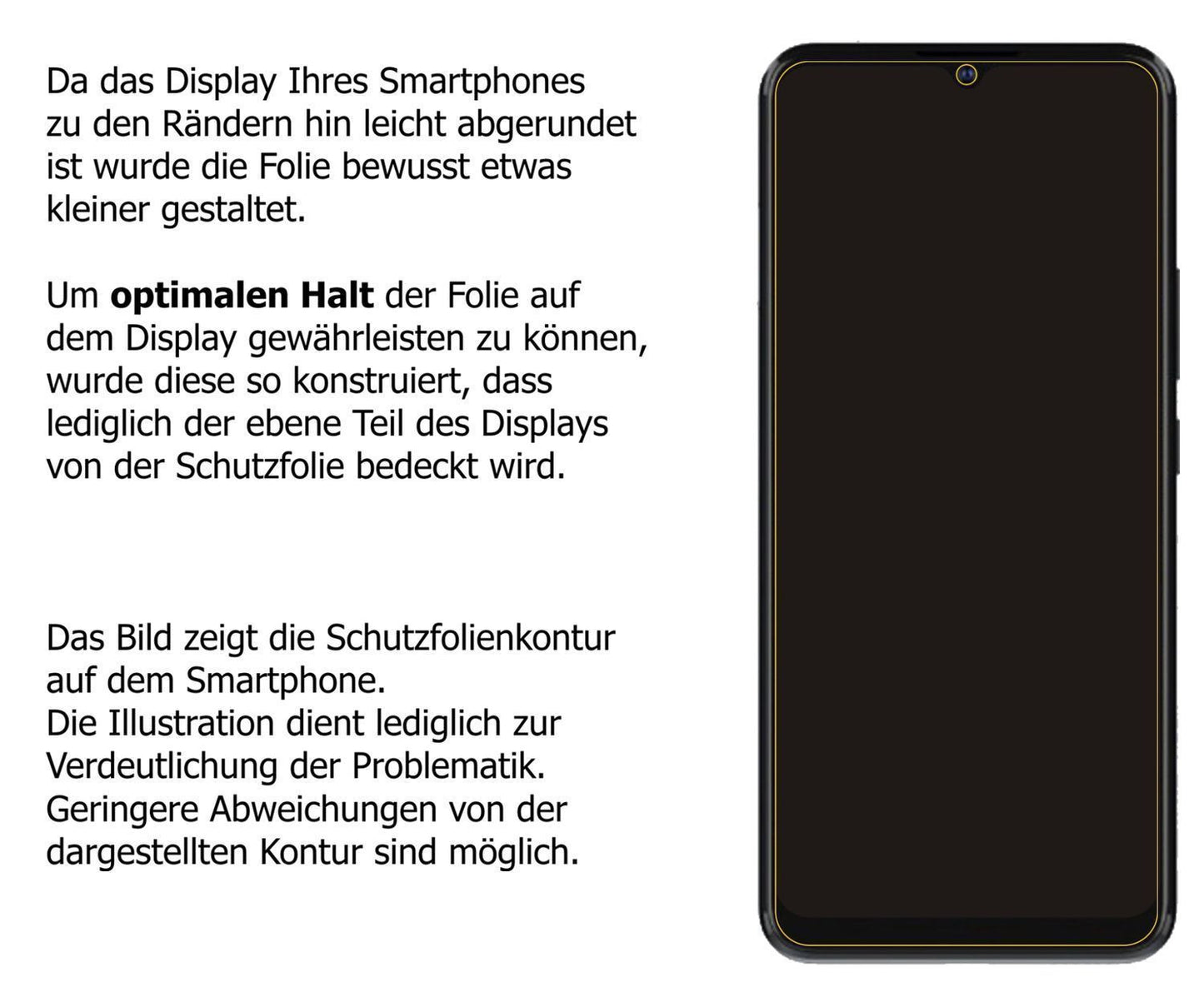 Blickschutzfolie für ZTE Blade V2021 5G matt Schut (5)
