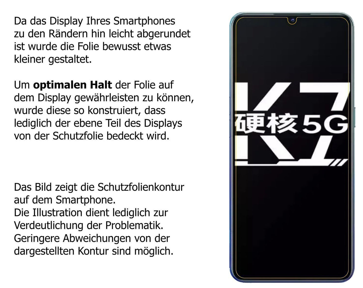 Blickschutzfolie für Oppo K7 5G matt Schutzfolie P (5)