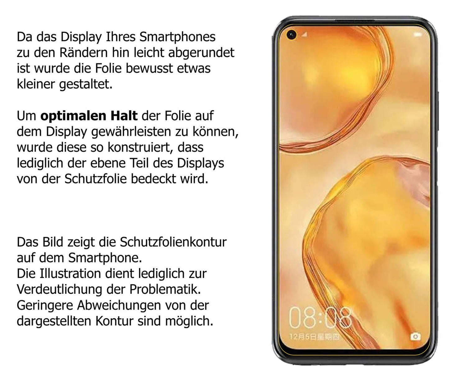 5x Schutzfolie matt für Huawei P40 Lite Display-Sc (6)