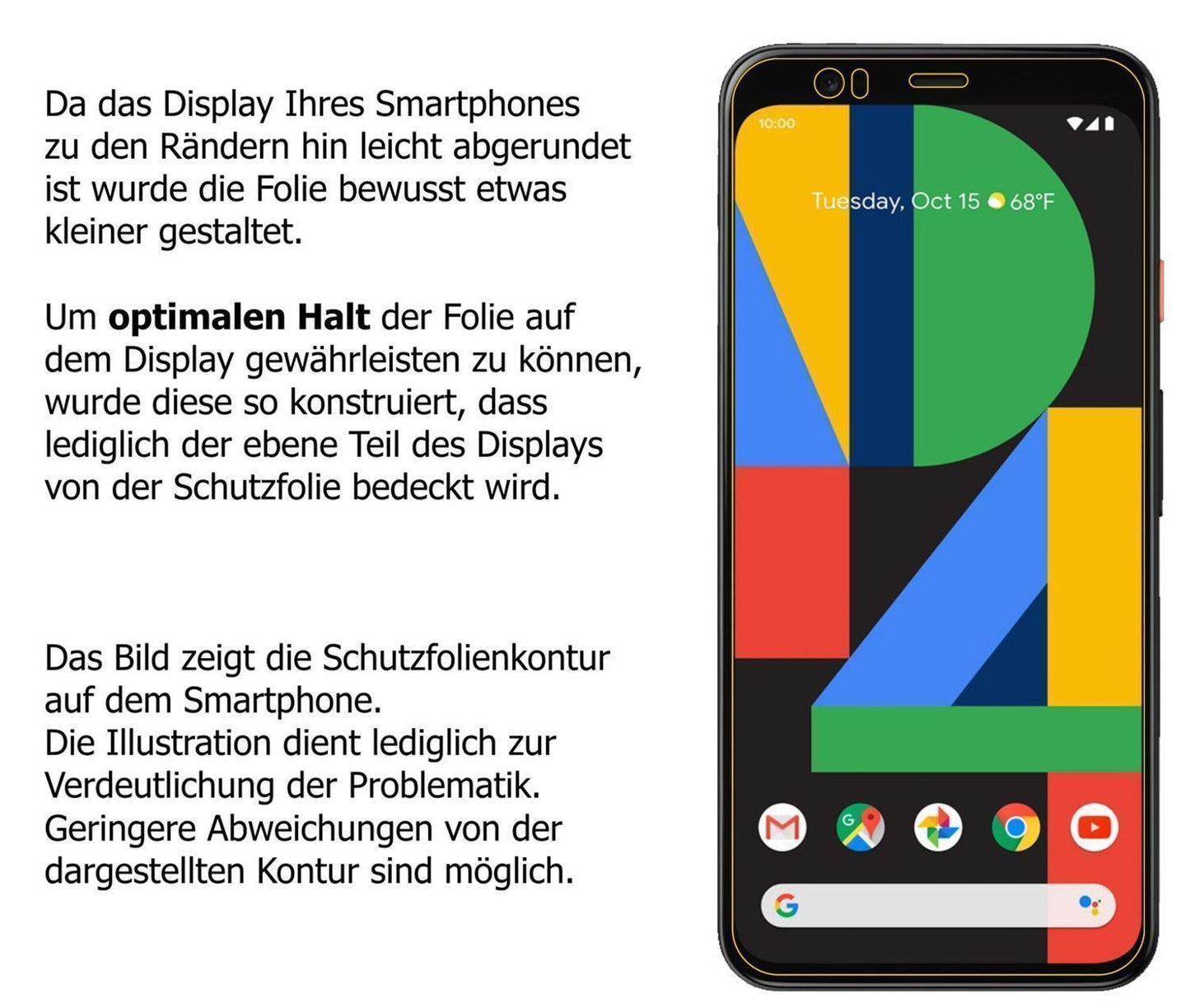 Blickschutzfolie für Google Pixel 4 XL matt Schutz (5)