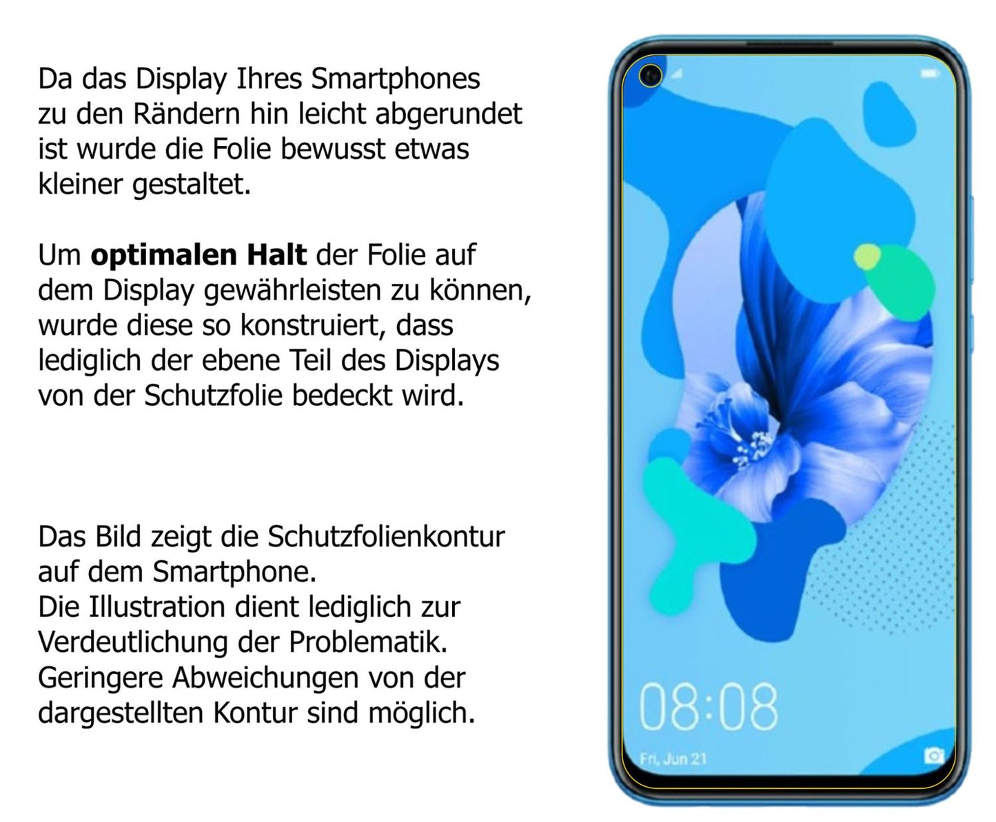 Blickschutzfolie für Huawei nova 5 matt Schutzfoli (5)