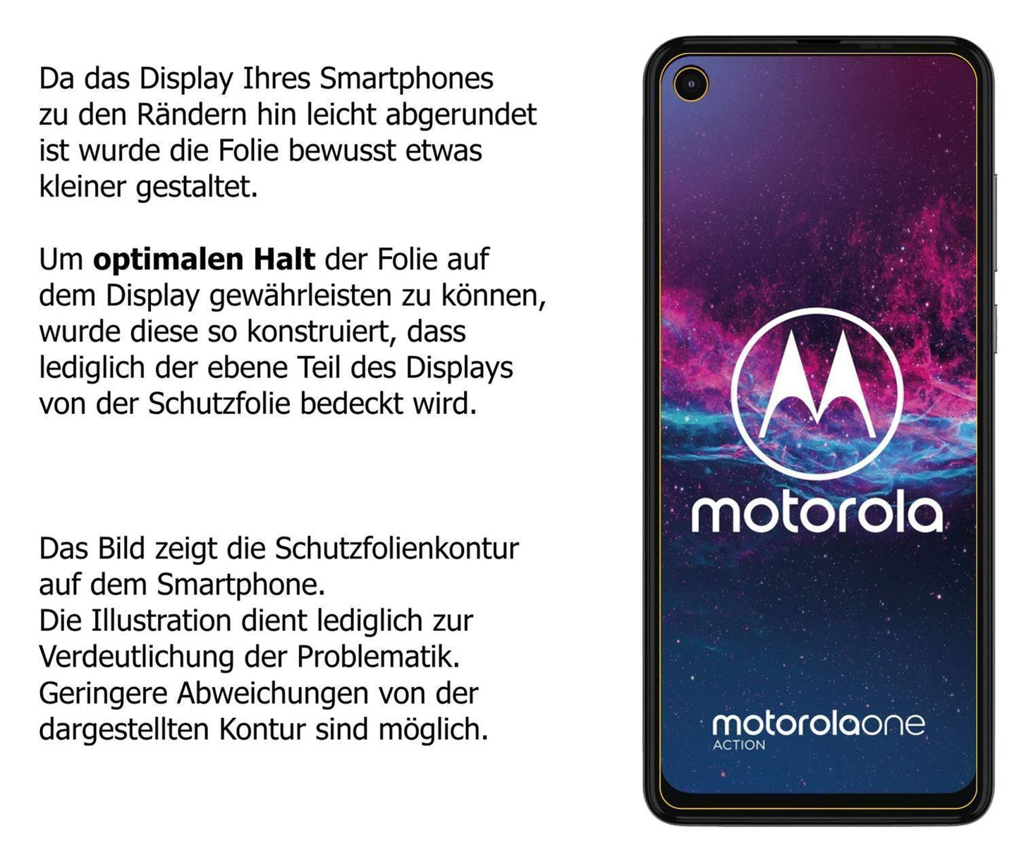 5x Schutzfolie klar für Motorola One Action Displa (5)