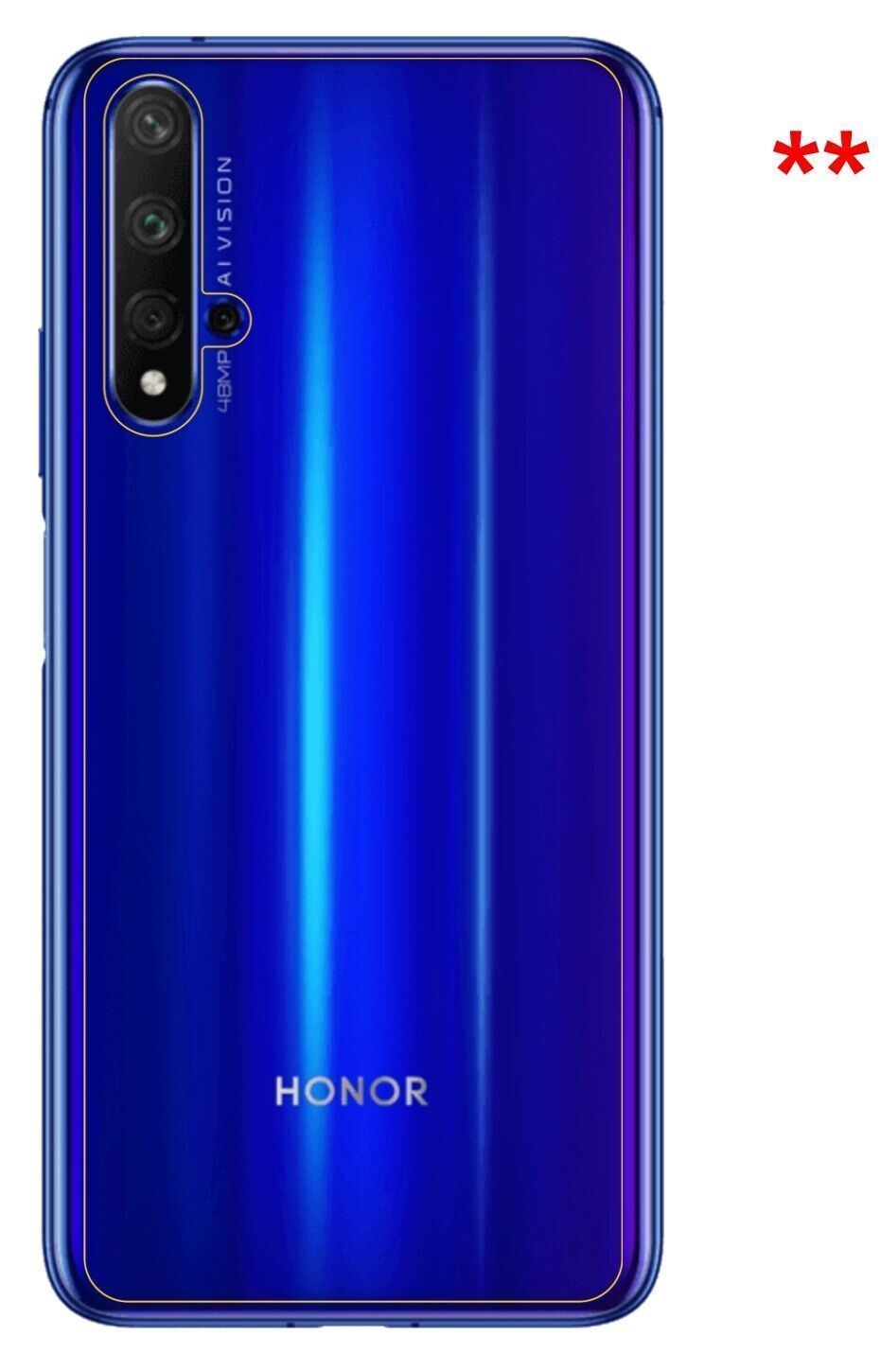 1x 9H Schutzfolie matt für Honor 20 Pro Rückseite (9)