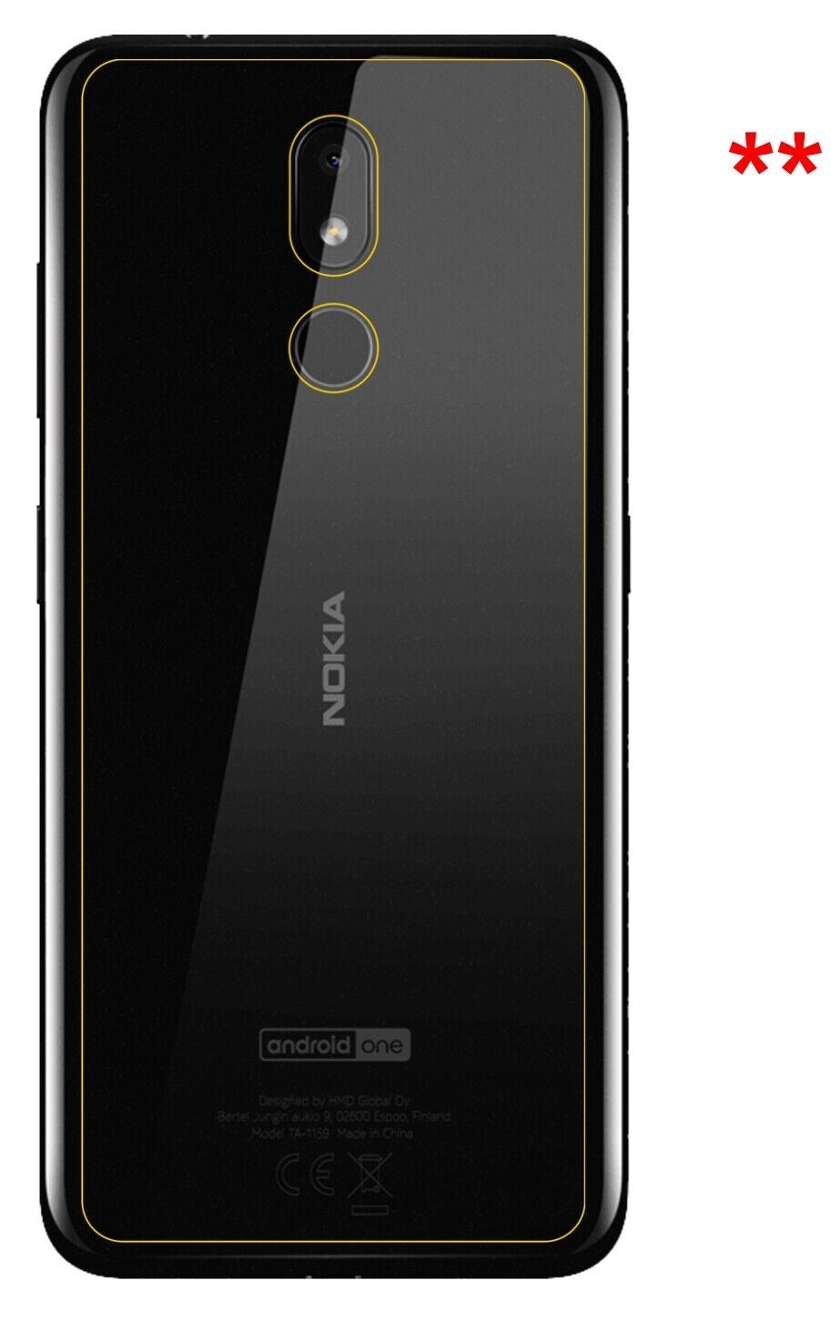 5x Schutzfolie matt für Nokia 3.2 Rückseite Displa (6)