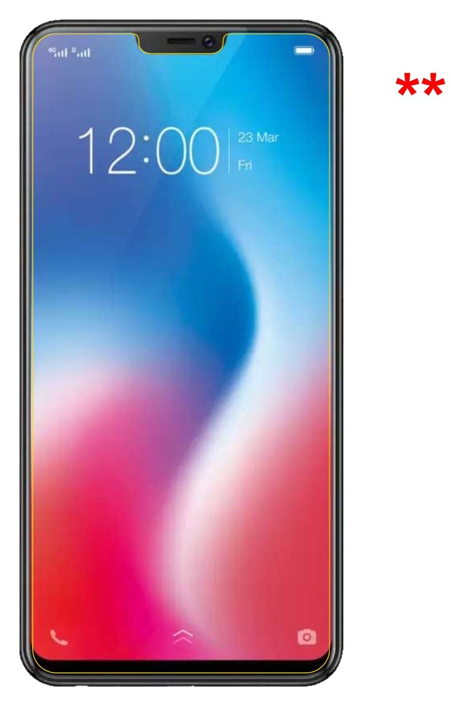 2x Schutzfolie klar für Vivo V9 Pro Display-Schutz (5)