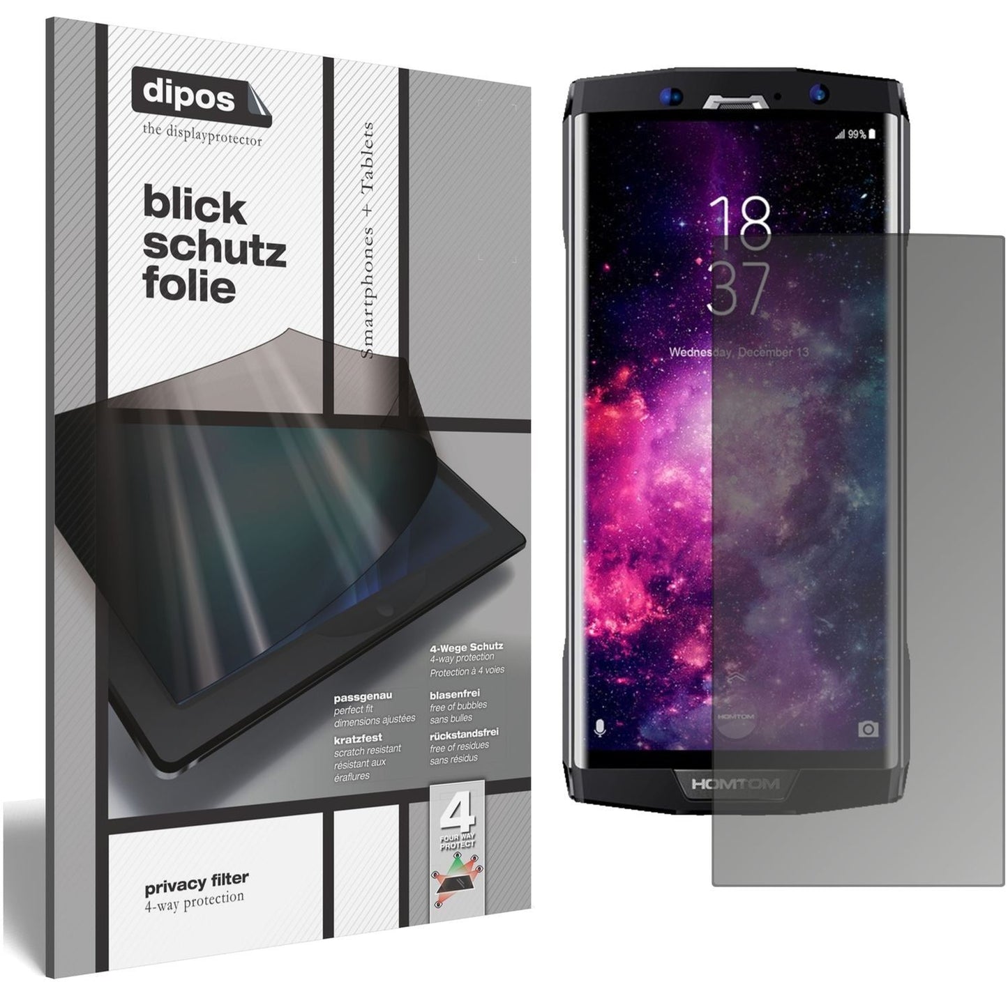 Blickschutzfolie für Homtom HT70 matt Schutzfolie (1)
