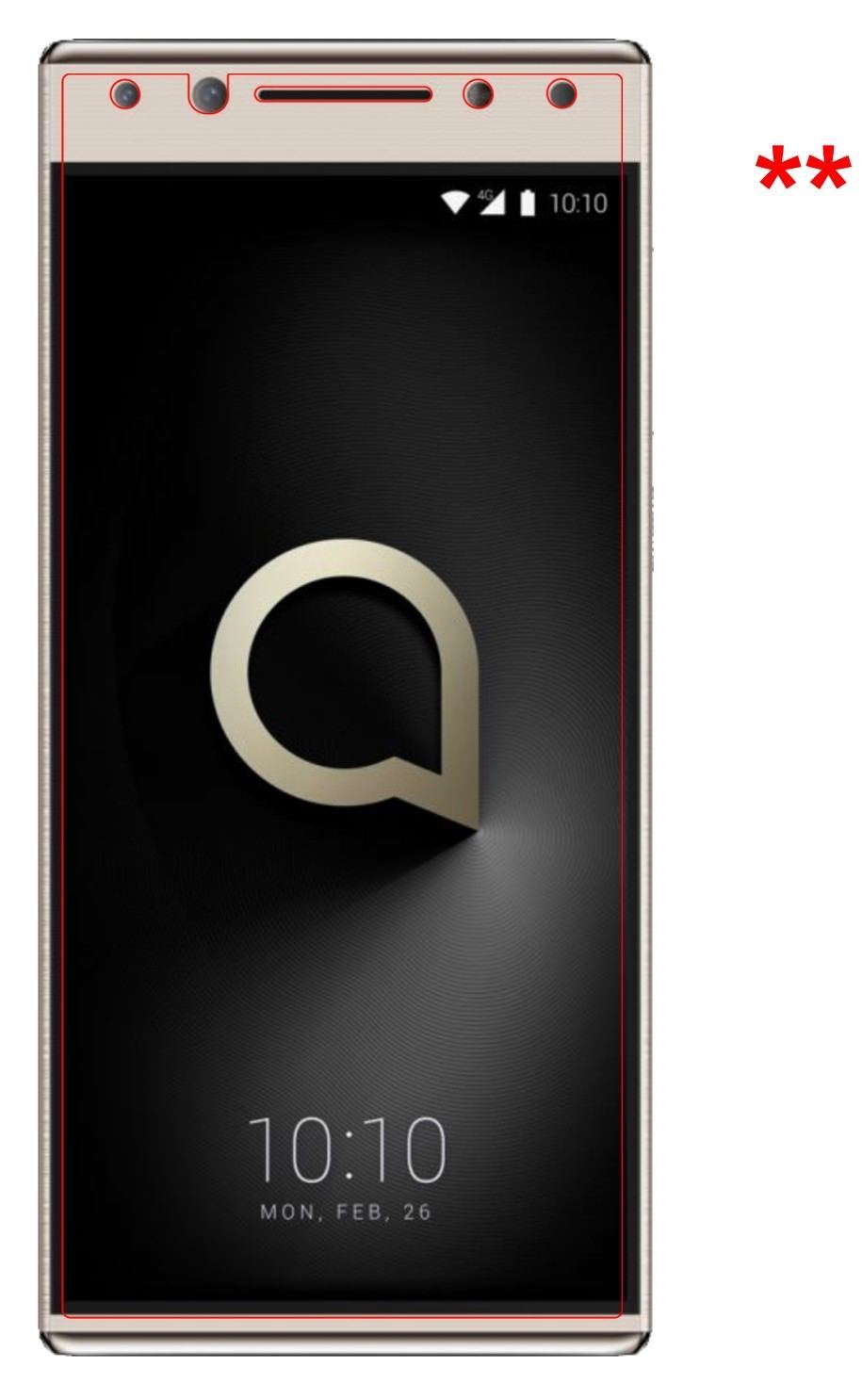 Blickschutzfolie für Alcatel 5 matt Schutzfolie Pr (5)
