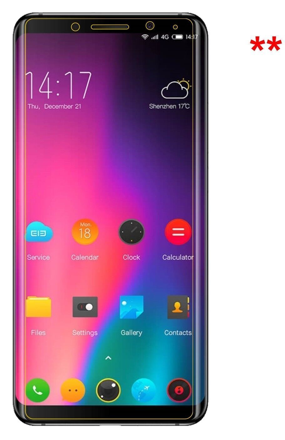 1x Schutzfolie matt für Elephone U Pro Display-Sch (6)