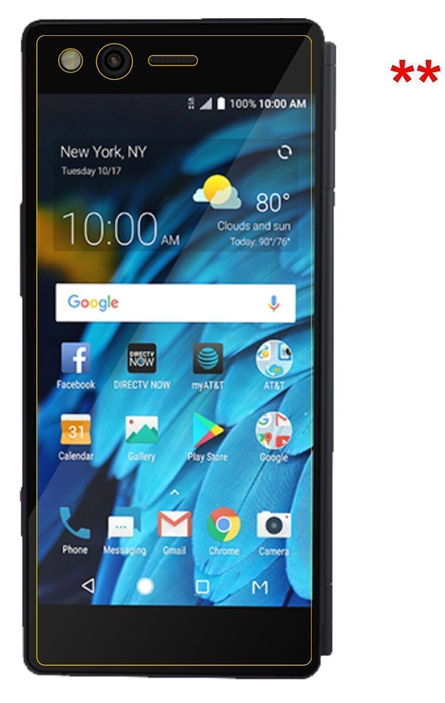 5x Schutzfolie matt für ZTE Axon M Display-Schutzf (6)
