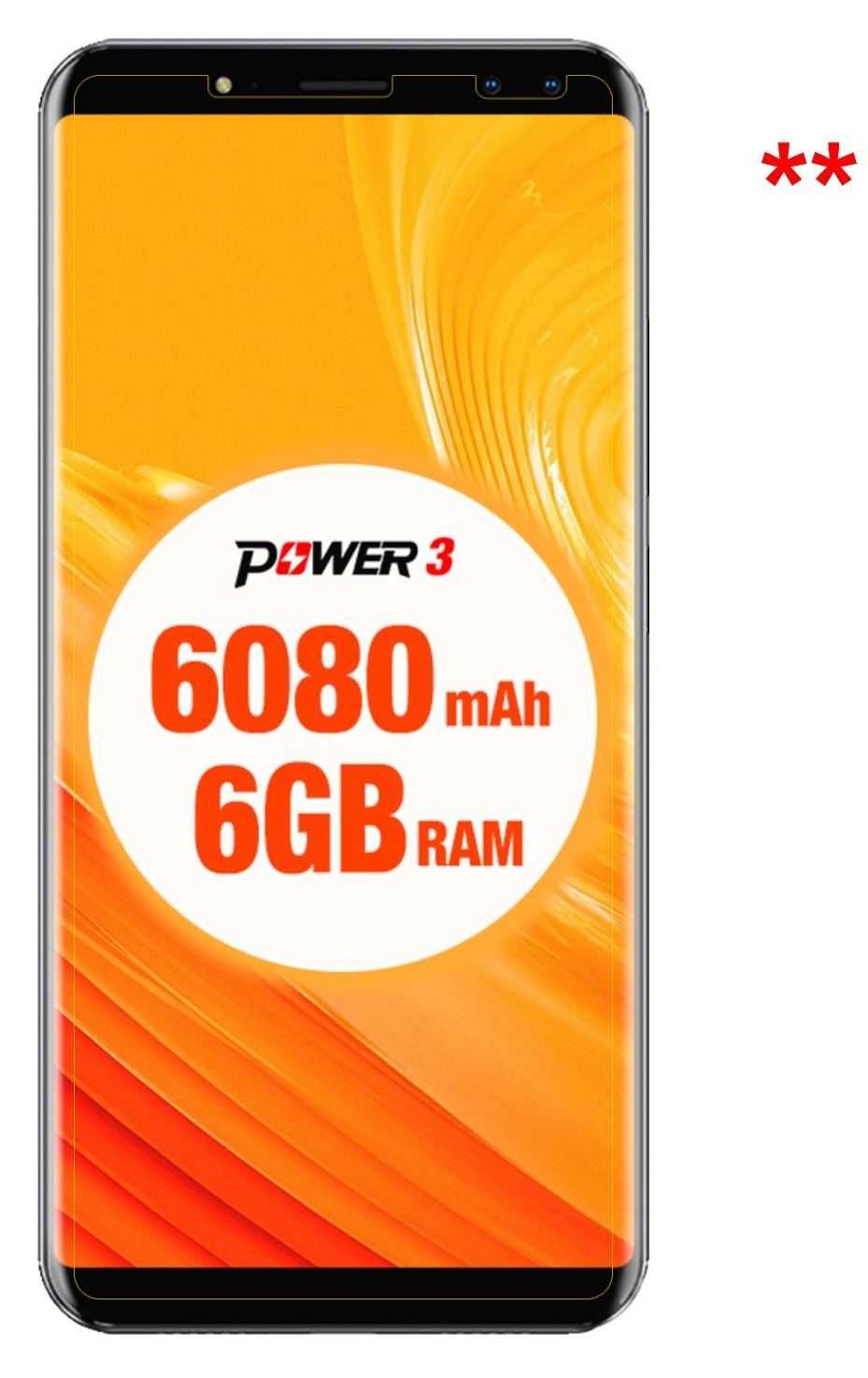 6x Schutzfolie matt für Ulefone Power 3 Display-Sc (6)