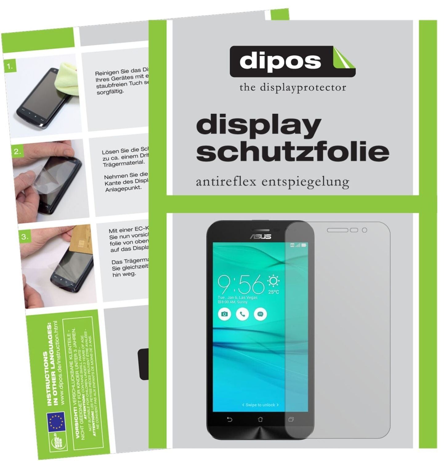 2x Schutzfolie matt für Asus Zenfone Go (2017) Dis (1)