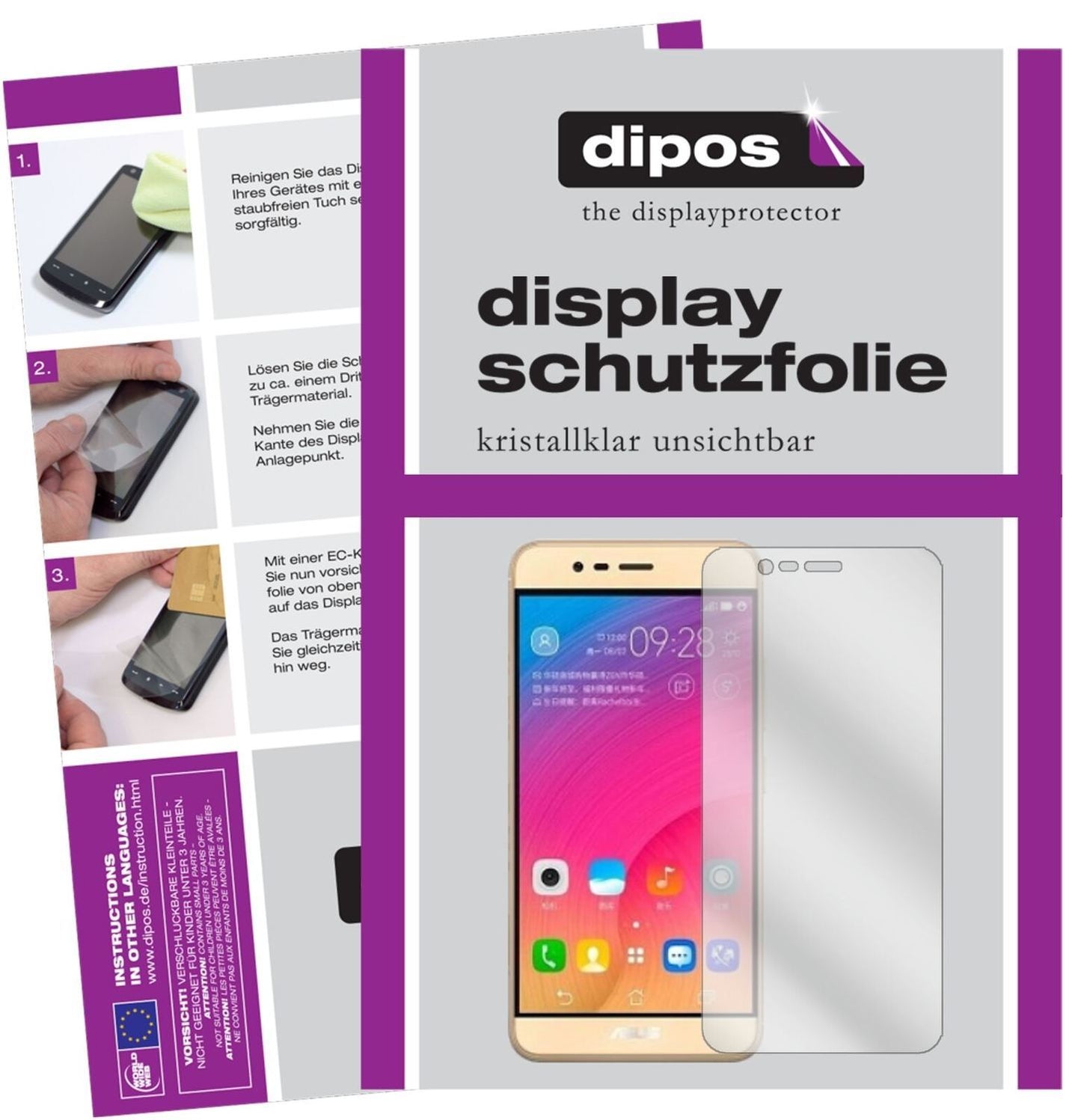 6x Schutzfolie klar für Asus ZenFone Pegasus 3s Di (1)