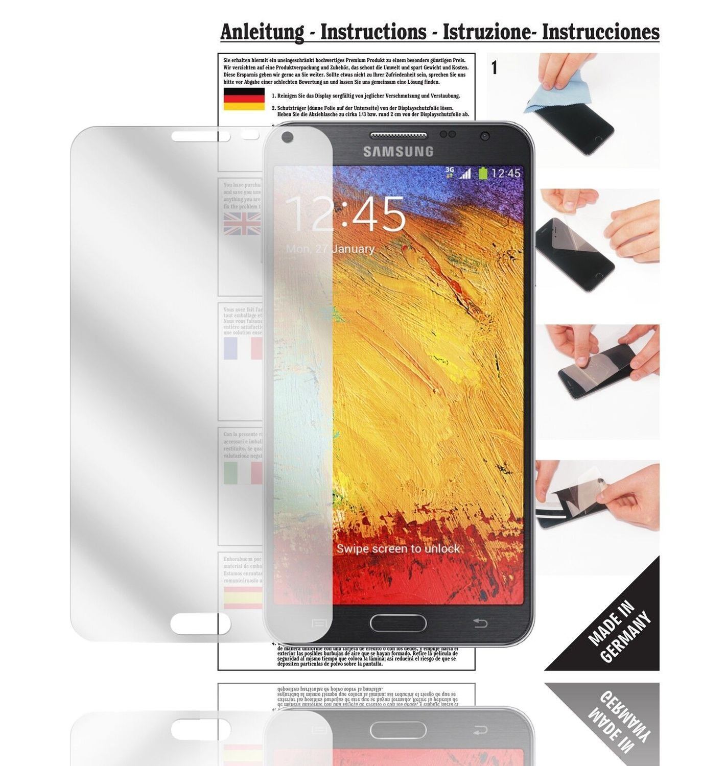 6x Schutzfolie klar für Galaxy Note 3 Neo Samsung (1)