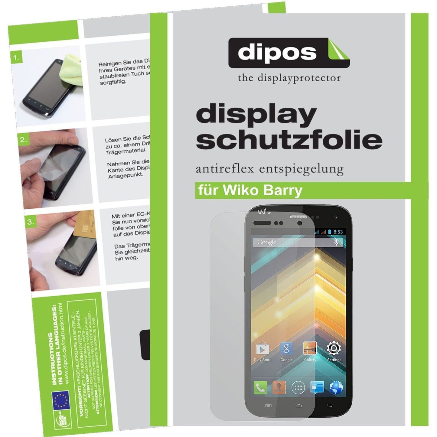 2x Schutzfolie matt für Barry Wiko Display-Schutzf (1)