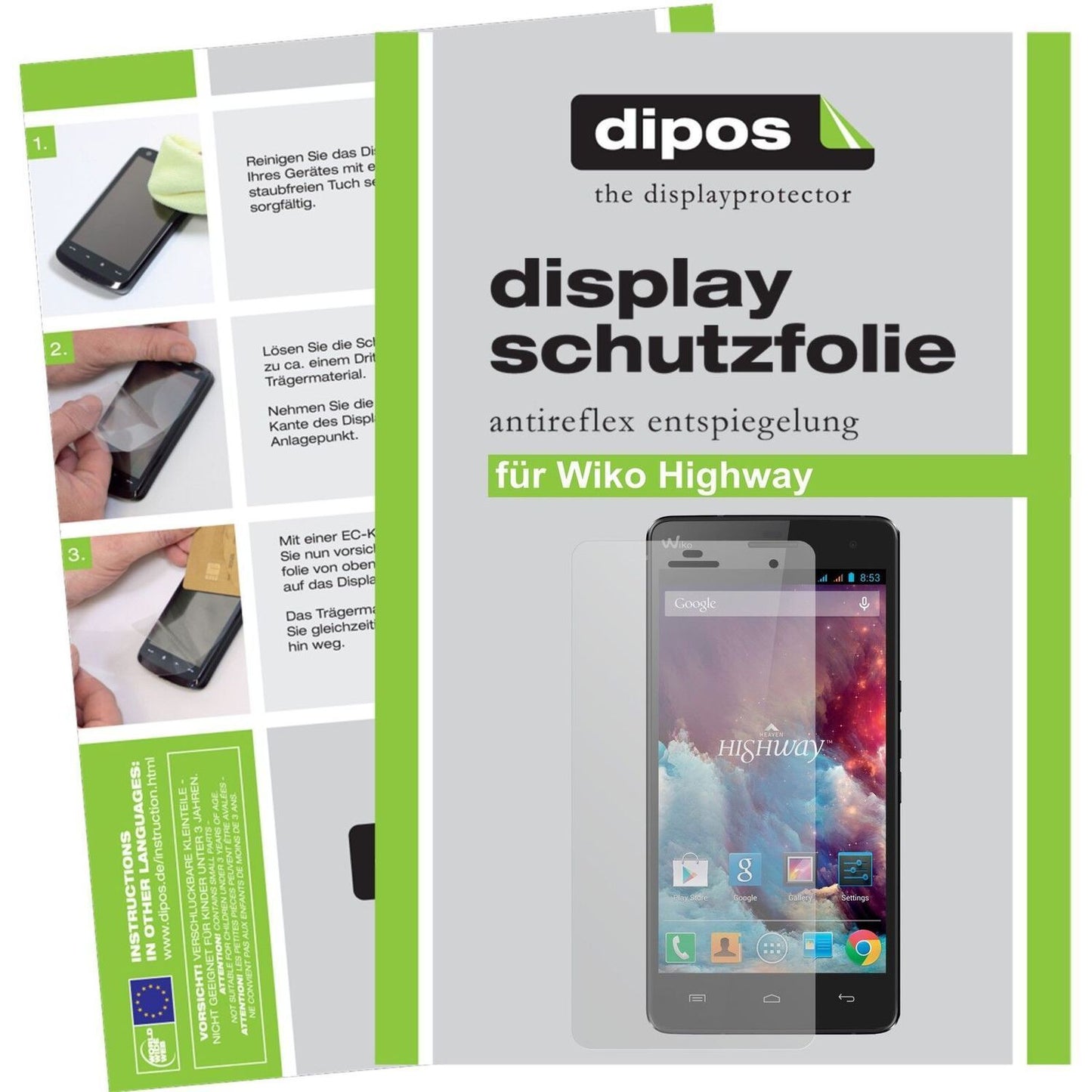 2x Schutzfolie matt für Highway Wiko Display-Schut (1)