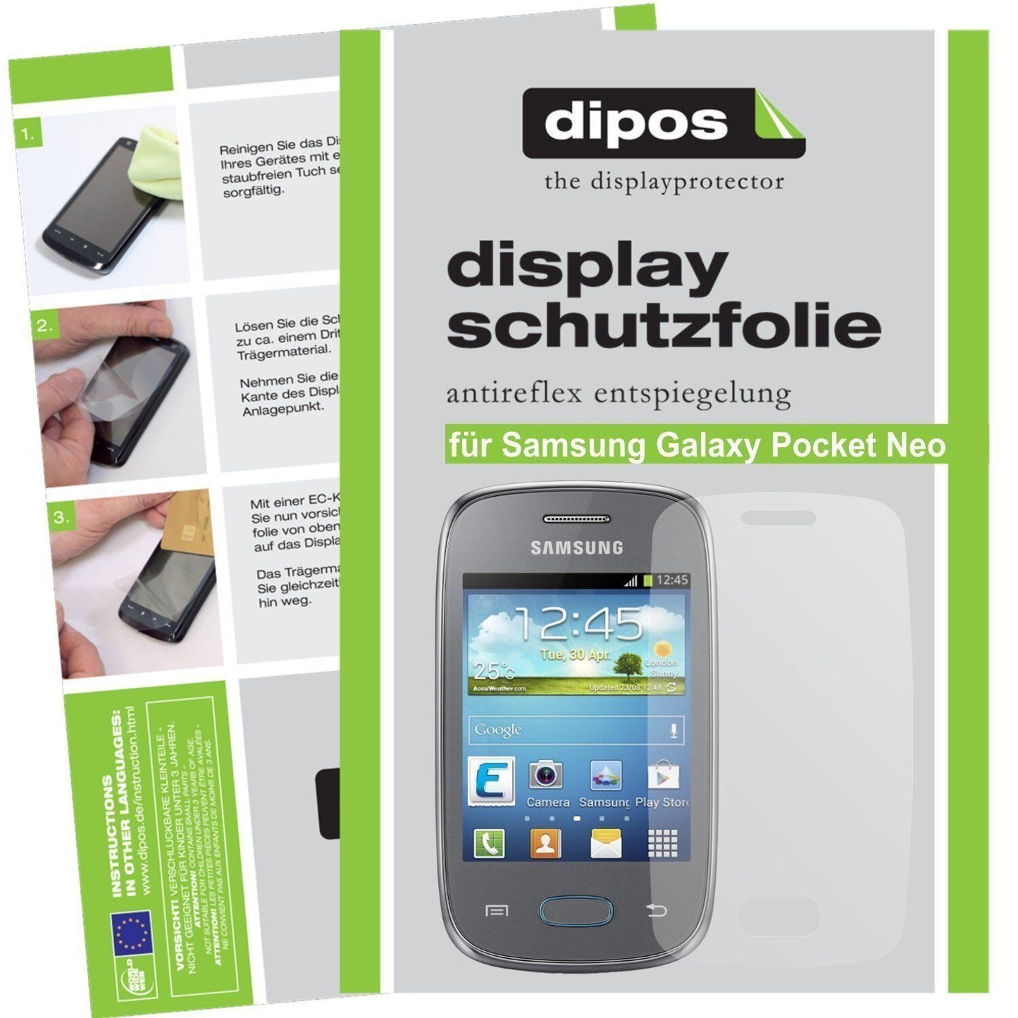 2x Schutzfolie matt für Galaxy Pocket Neo Samsung (1)