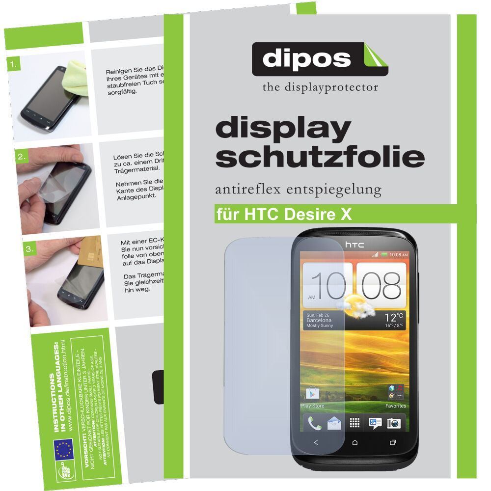 2x Schutzfolie matt für Desire X HTC Display-Schut (1)