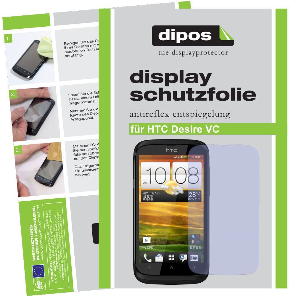 2x Schutzfolie matt für Desire VC HTC Display-Schu (1)