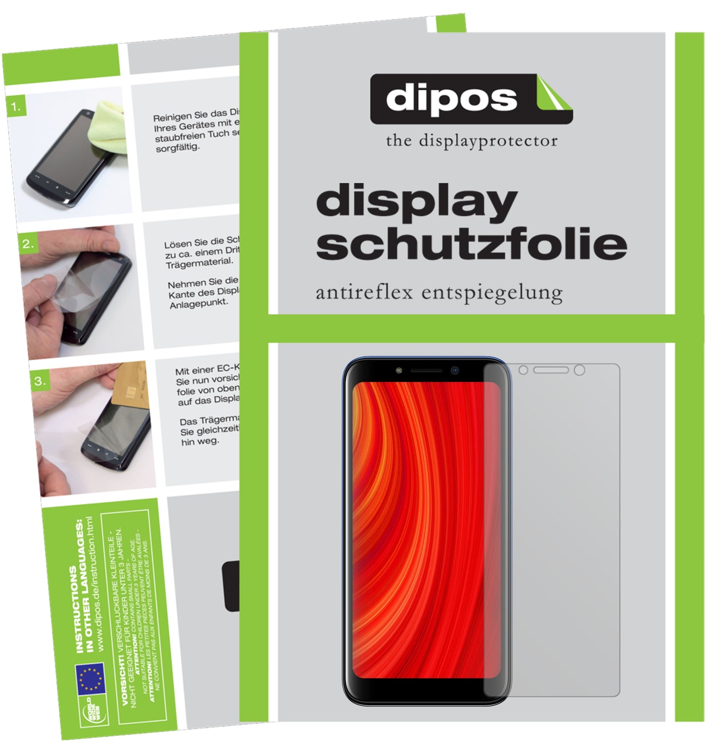 Mattes Panzerglas: Entspiegelte, dünne Folie, Fingerabdruckresistenz und Bildschirmschutz für Lava-Z61 Pro