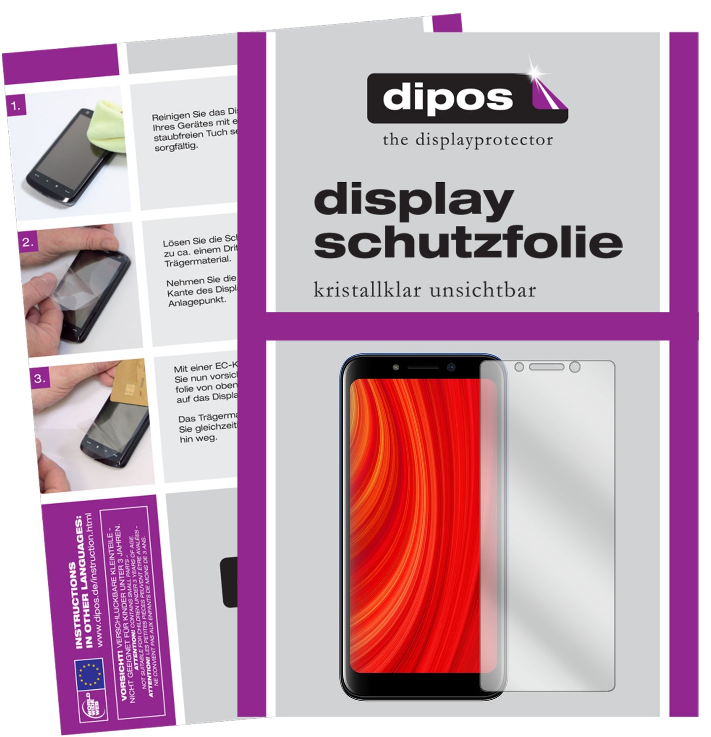 Kristallklare, dünne Schutzfolie: Kratzfest & passgenau für Lava-Z61 Pro
